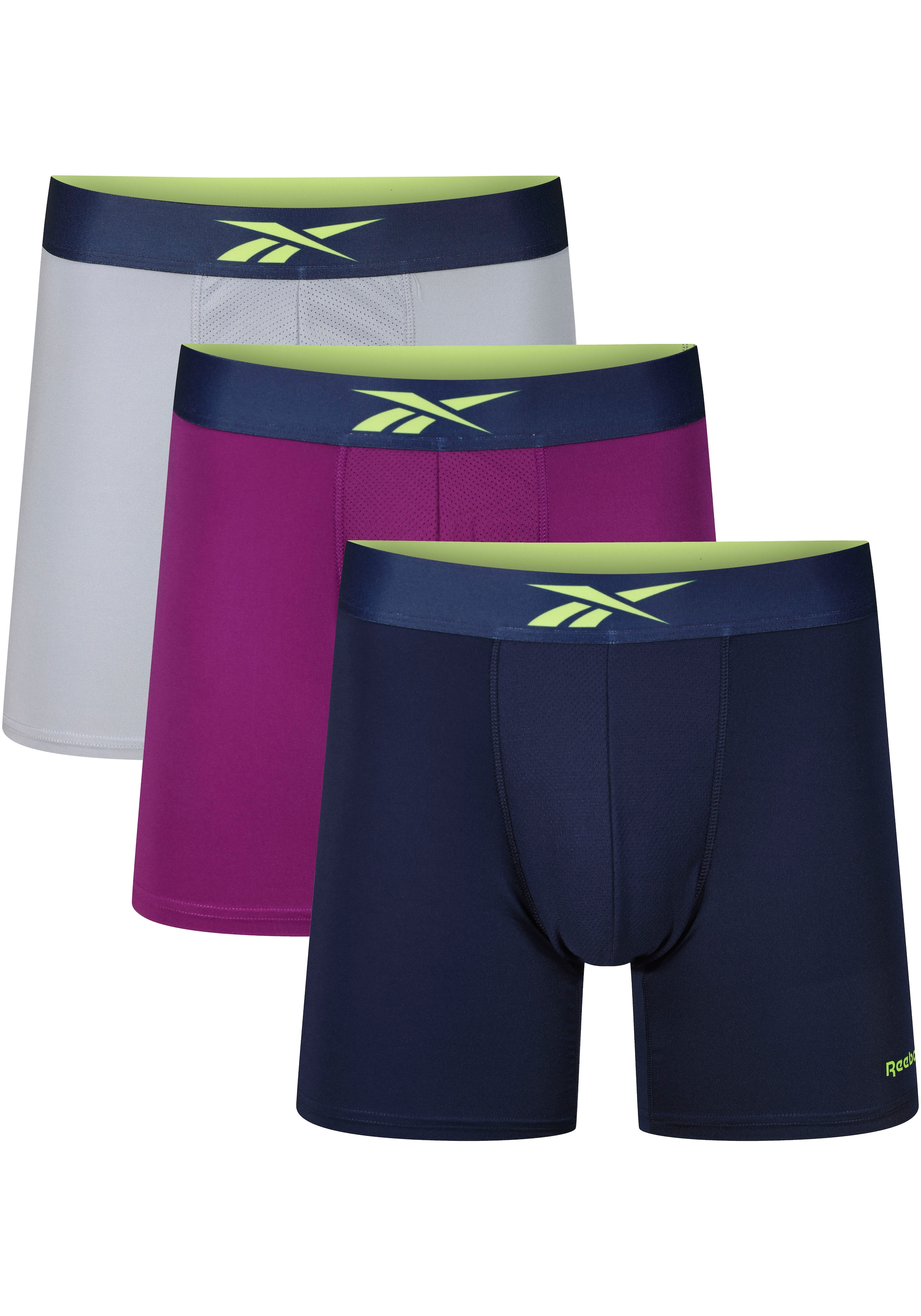 Reebok Boxer "TULLY" 3er Pack, basic, bequem, weich, mit Logo, breiter Bund günstig online kaufen