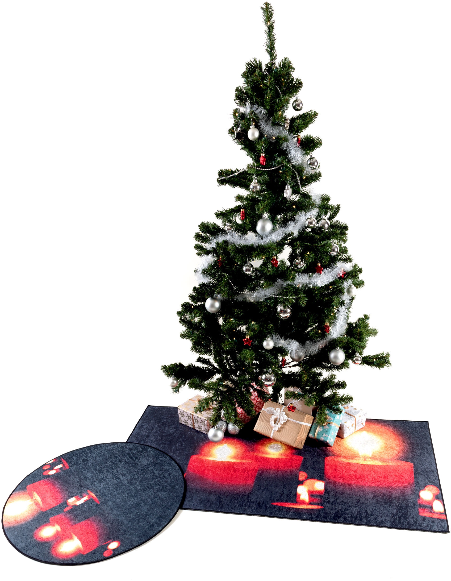 Sehrazat Teppich »Christmas 1226«, rechteckig, Unterlage Weihnachten, Rechnung auf BAUR waschbar, Weihnachtsbaum 