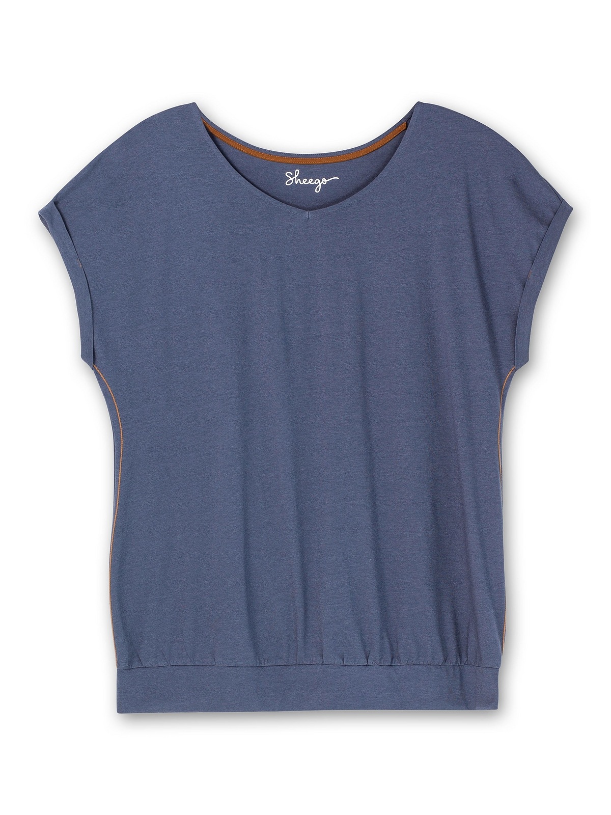 Sheego T-Shirt »Große Größen«, mit elastischem Saumbund für kaufen | BAUR | V-Shirts