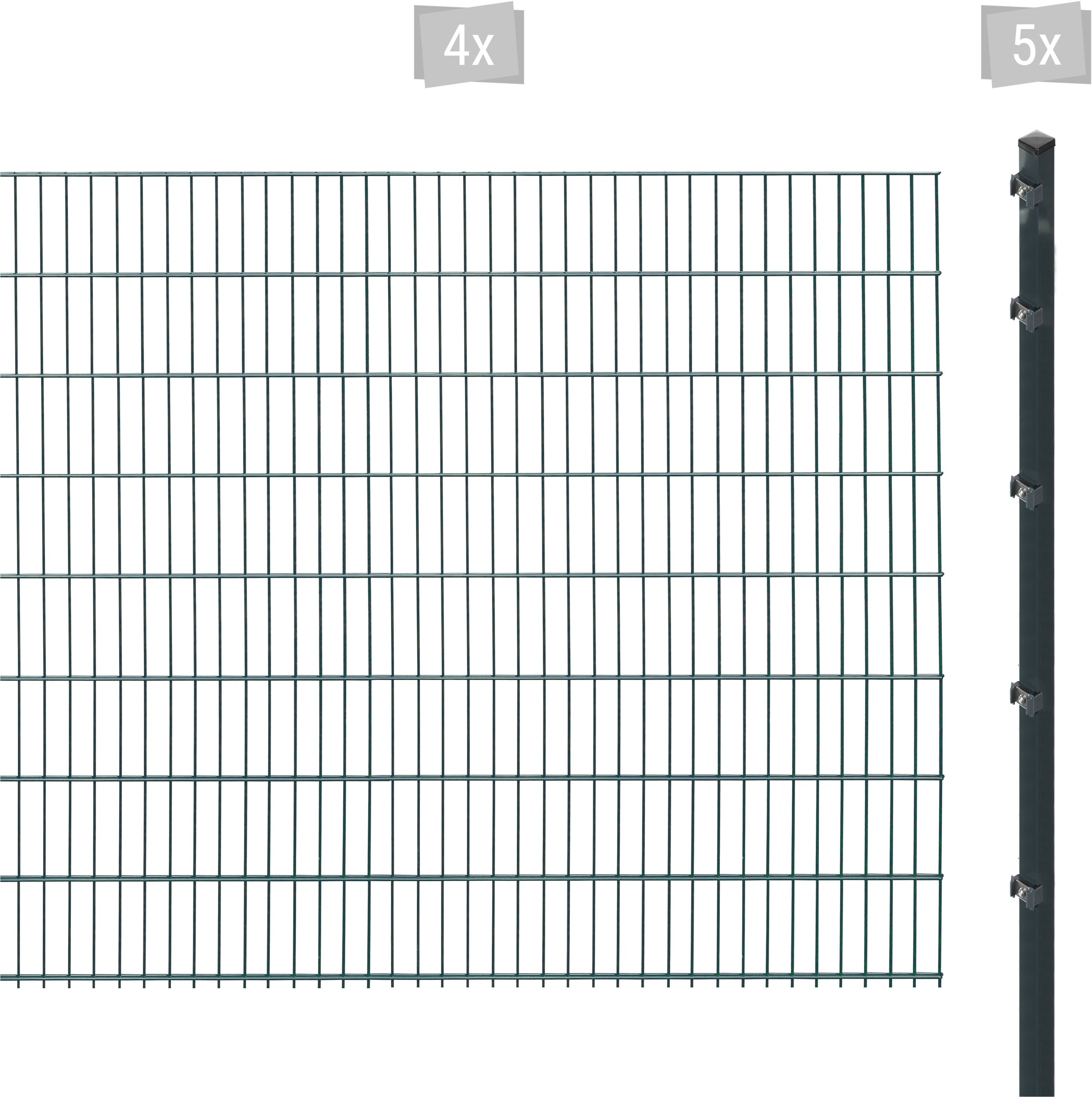 Arvotec Doppelstabmattenzaun "ESSENTIAL 163 zum Einbetonieren", Zaunhöhe 163 cm, Zaunlänge 2 - 60 m