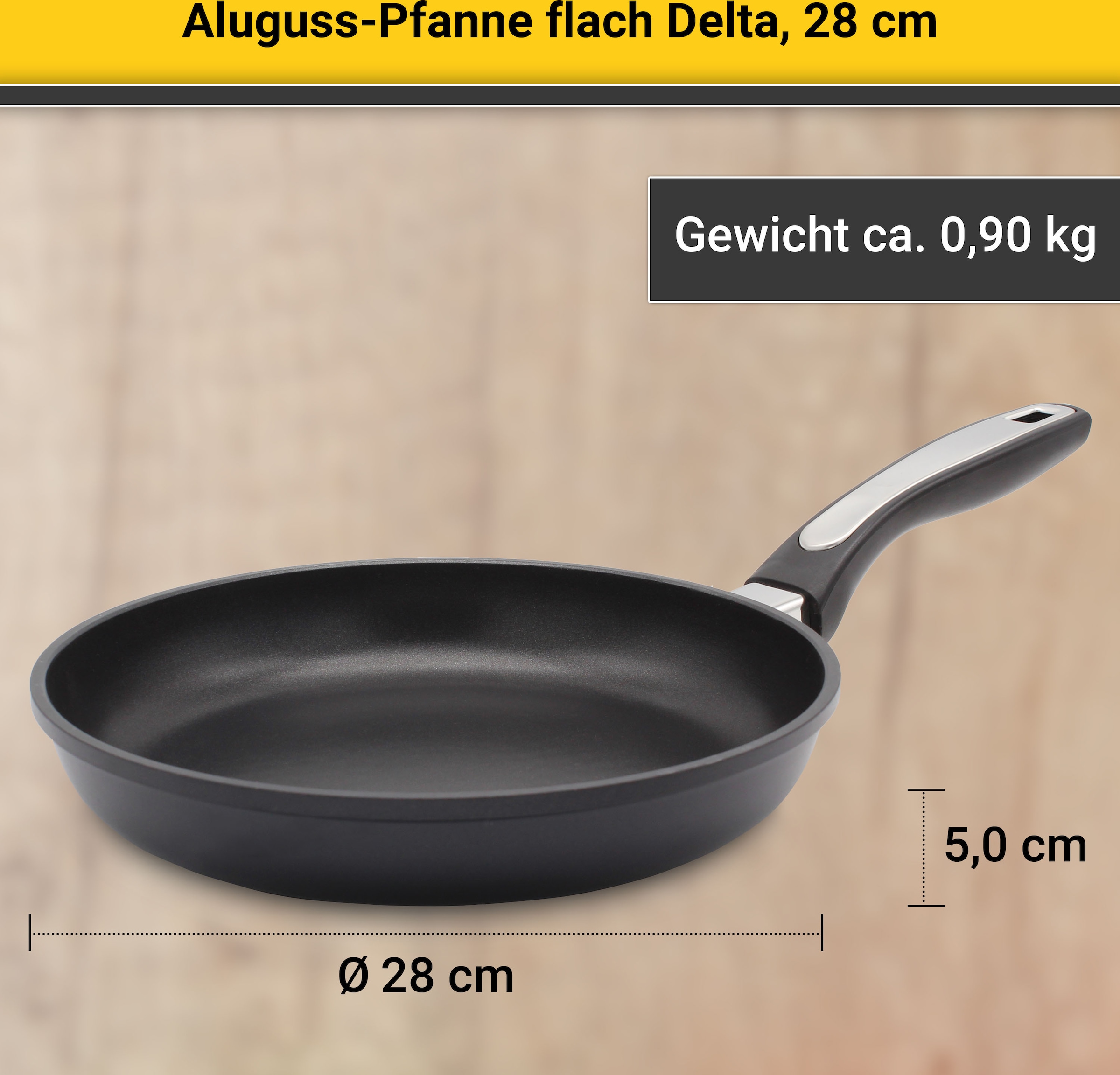Ø | Aluminiumguss, cm, Bratpfanne Induktion kaufen (1 BAUR tlg.), »Delta«, 28 Krüger