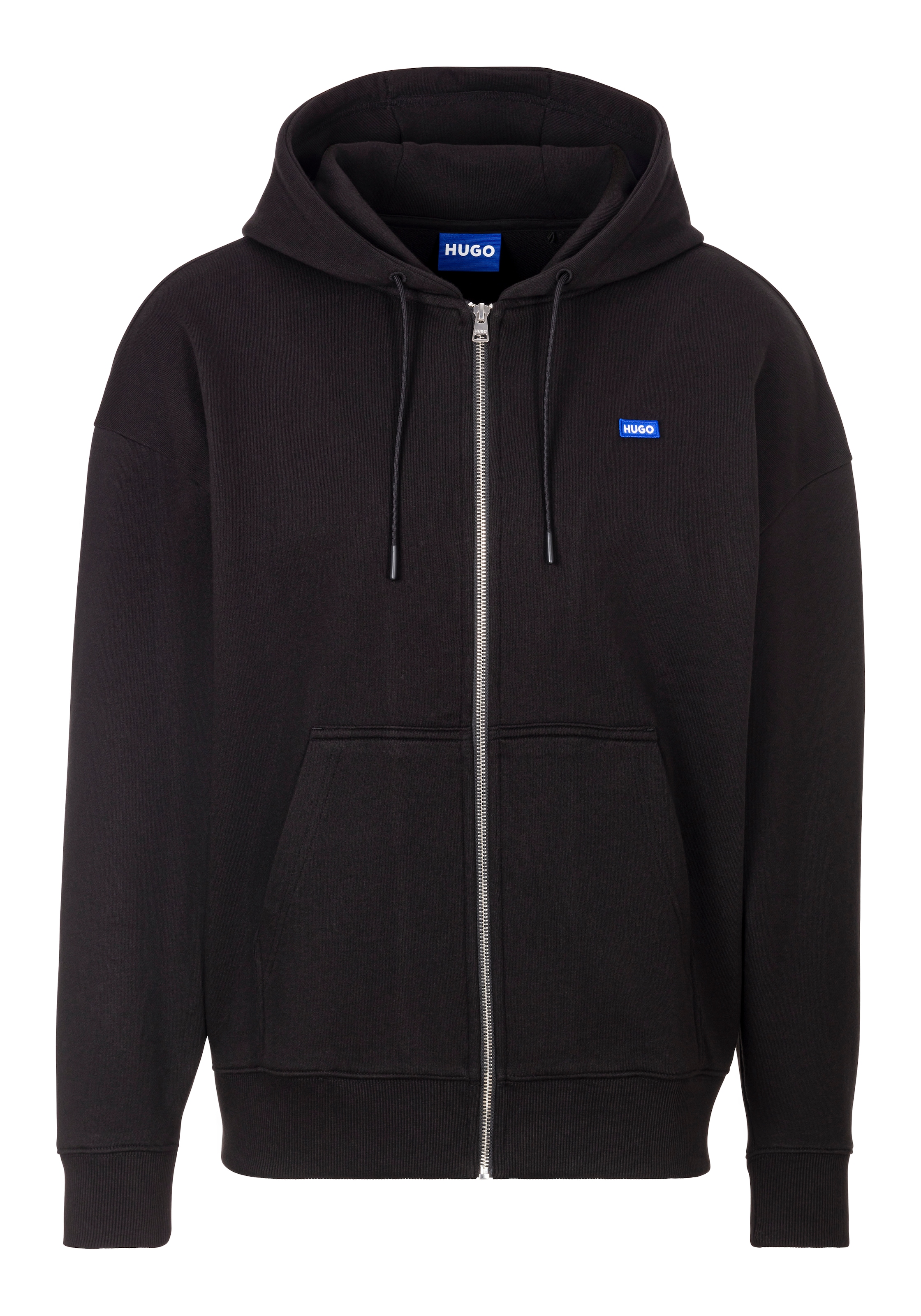 HUGO Blue Sweatjacke »Doa_B_2«, mit Kapuze, Logo-Badge
