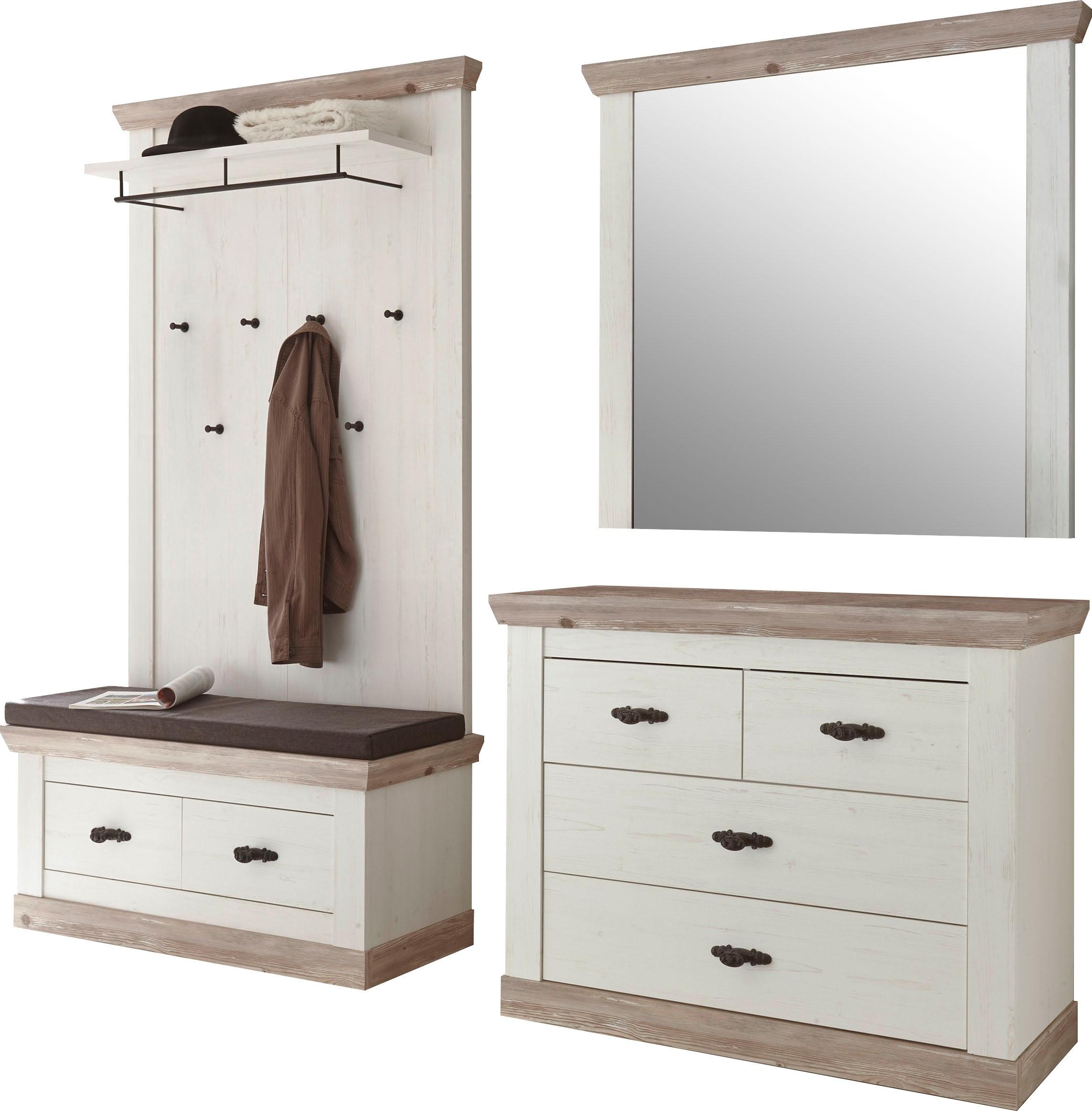 Home affaire Garderoben-Set "Florenz" 4 Stk. tlg. bestehend aus 1 Bank, 1 P günstig online kaufen