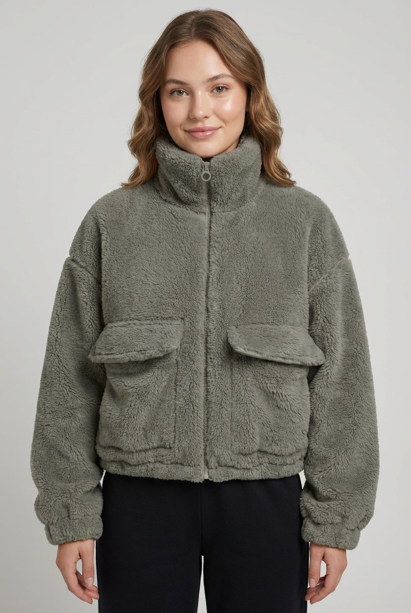 ONLY Plüschjacke "ONLANNA CONTACT LIFE SOL JACKET CC OTW" mit aufgesetzten günstig online kaufen