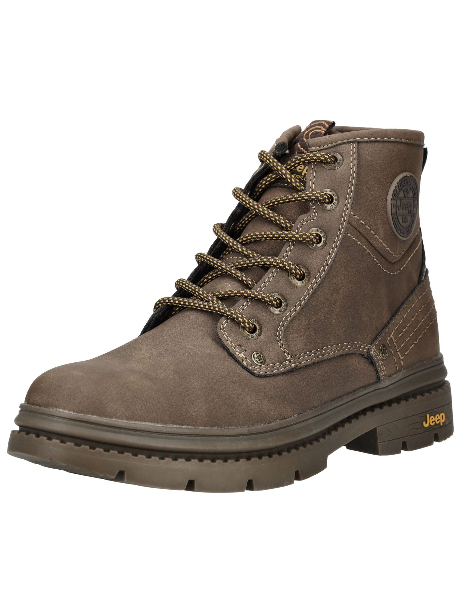 Jeep Schnürstiefelette "Jeep Stiefelette Leder/Textil" günstig online kaufen