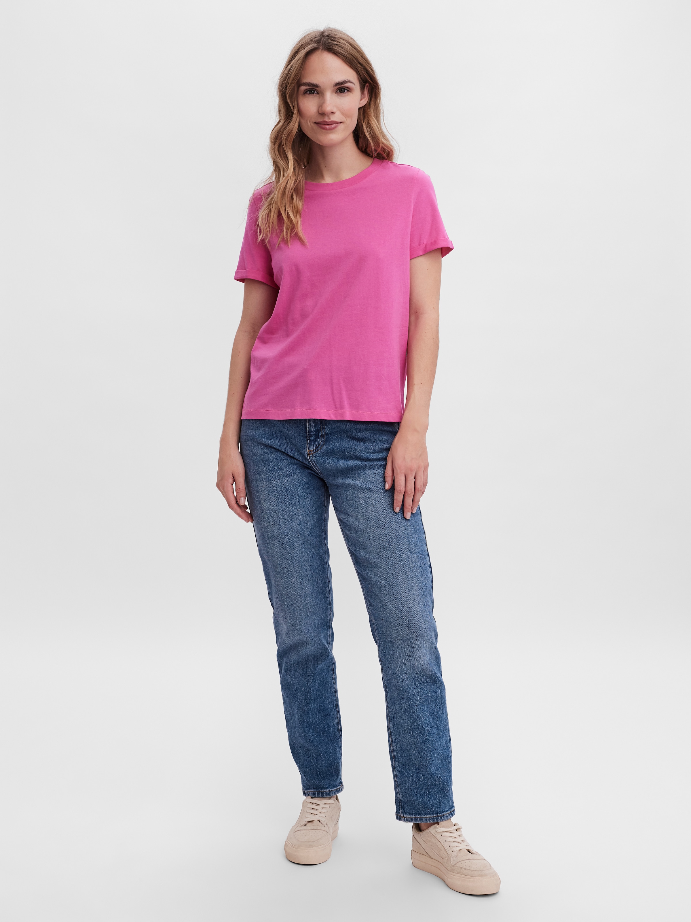 Vero Moda Kurzarmshirt »VMPAULA S/S T-SHIRT  NOOS« Baumwolle, regular fit