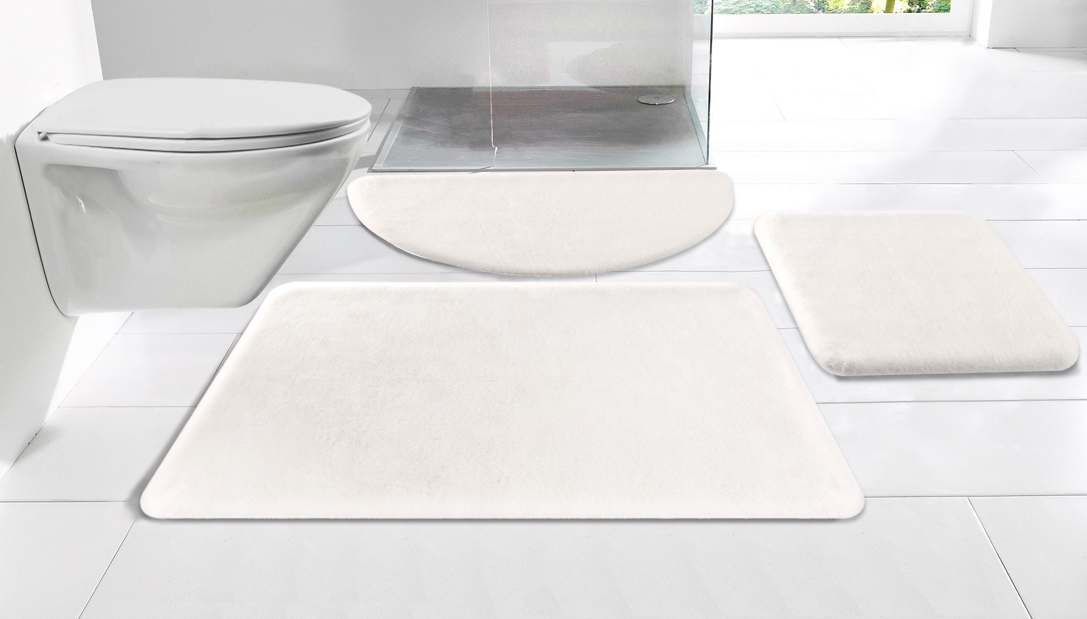 my home Badematte "Valeria, Kaninchenfell-Haptik" Höhe 20 mm rutschhemmend günstig online kaufen