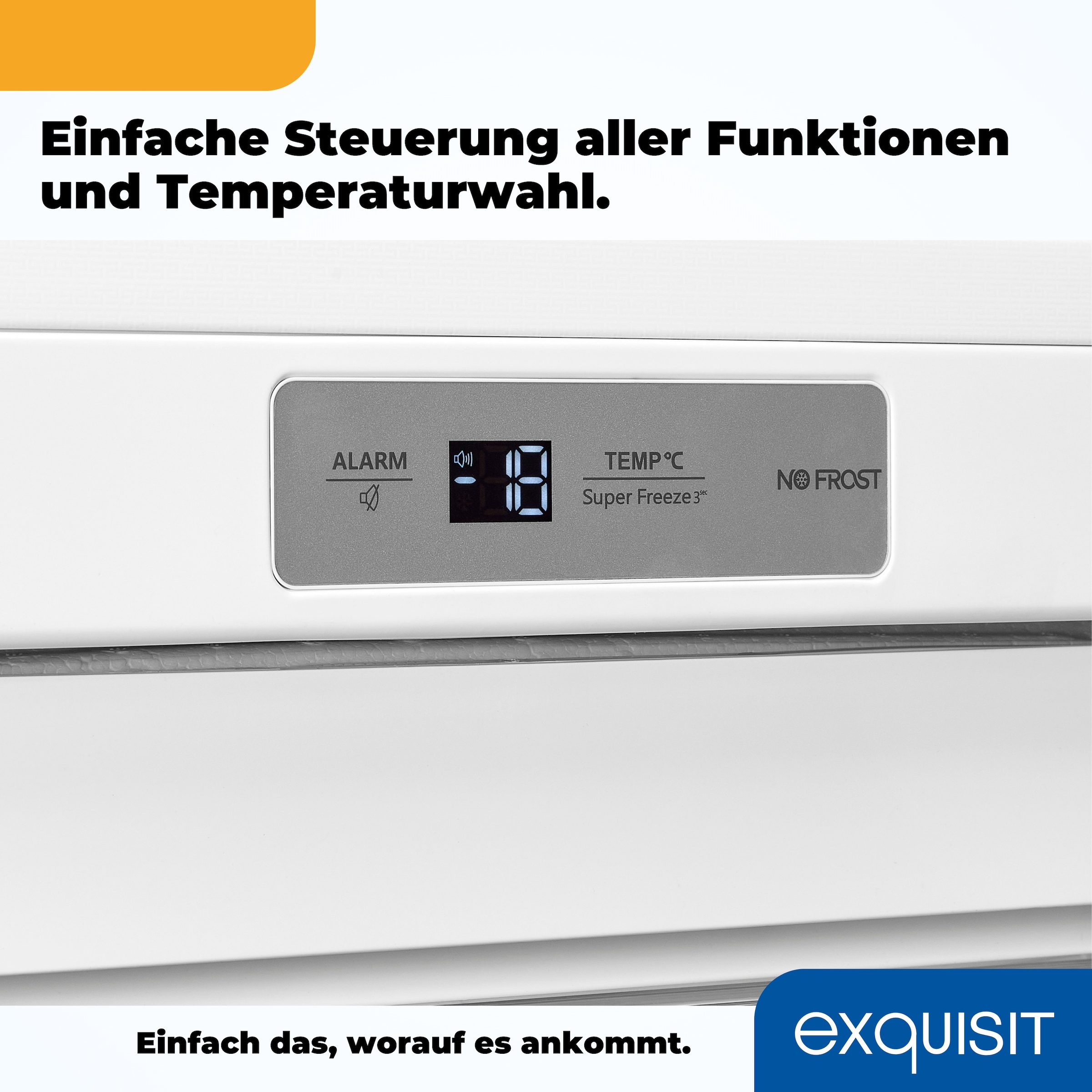 exquisit Gefrierschrank »GS271-NF-H-010E weiss«, 169,1 cm hoch, 55,9 cm breit, 194 L Volumen, NoFrost, Schnellgefrieren, 4 Sterne