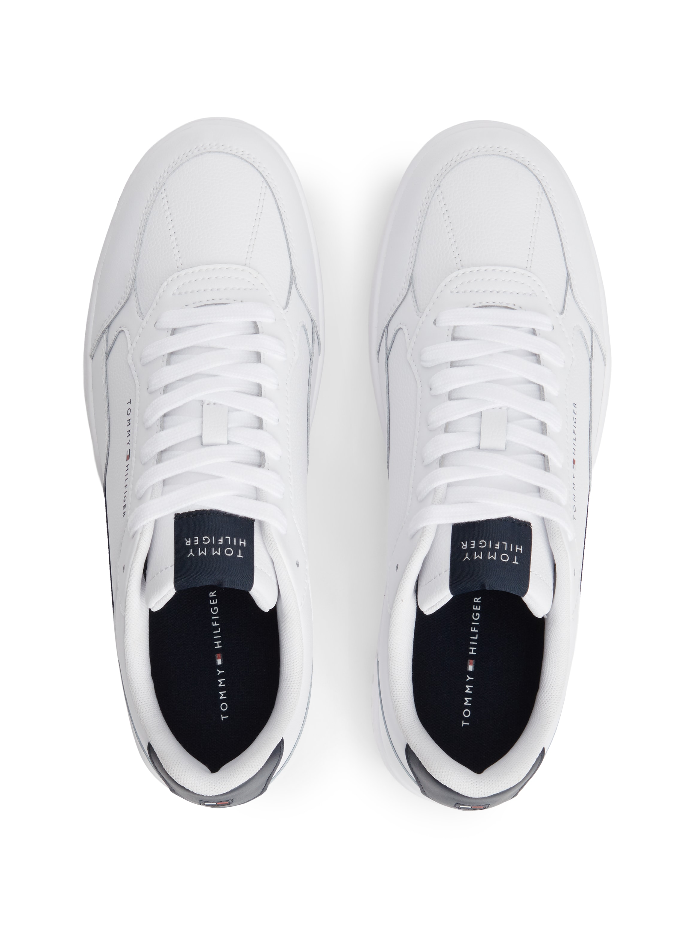 Tommy Hilfiger Sneaker »TH BASKET CORPORATE STRIPES«  Schnürer, Halbschuh mit Textil-Streifen, in Tommy Farben