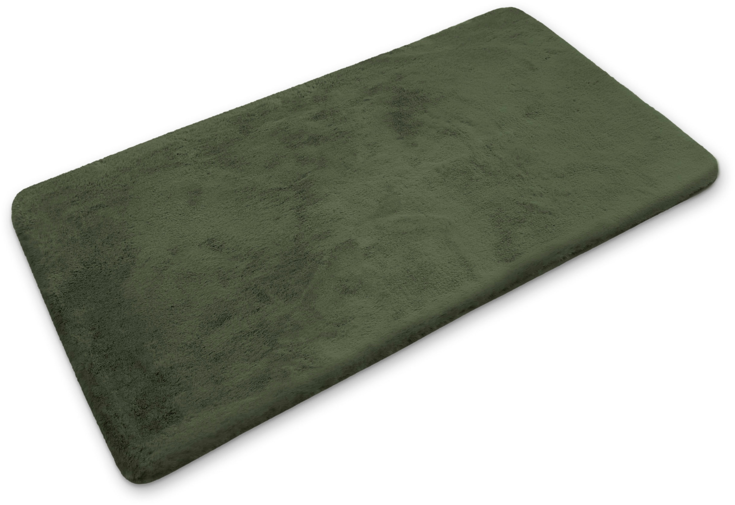 OTTO home Badematte »Lennja« Höhe 25 mm rutschhemmend beschichtet fußbodenheizungsgeeignet Badteppich, getuftet, Uni, antirutsch, flauschig  wie Kaninchenfell