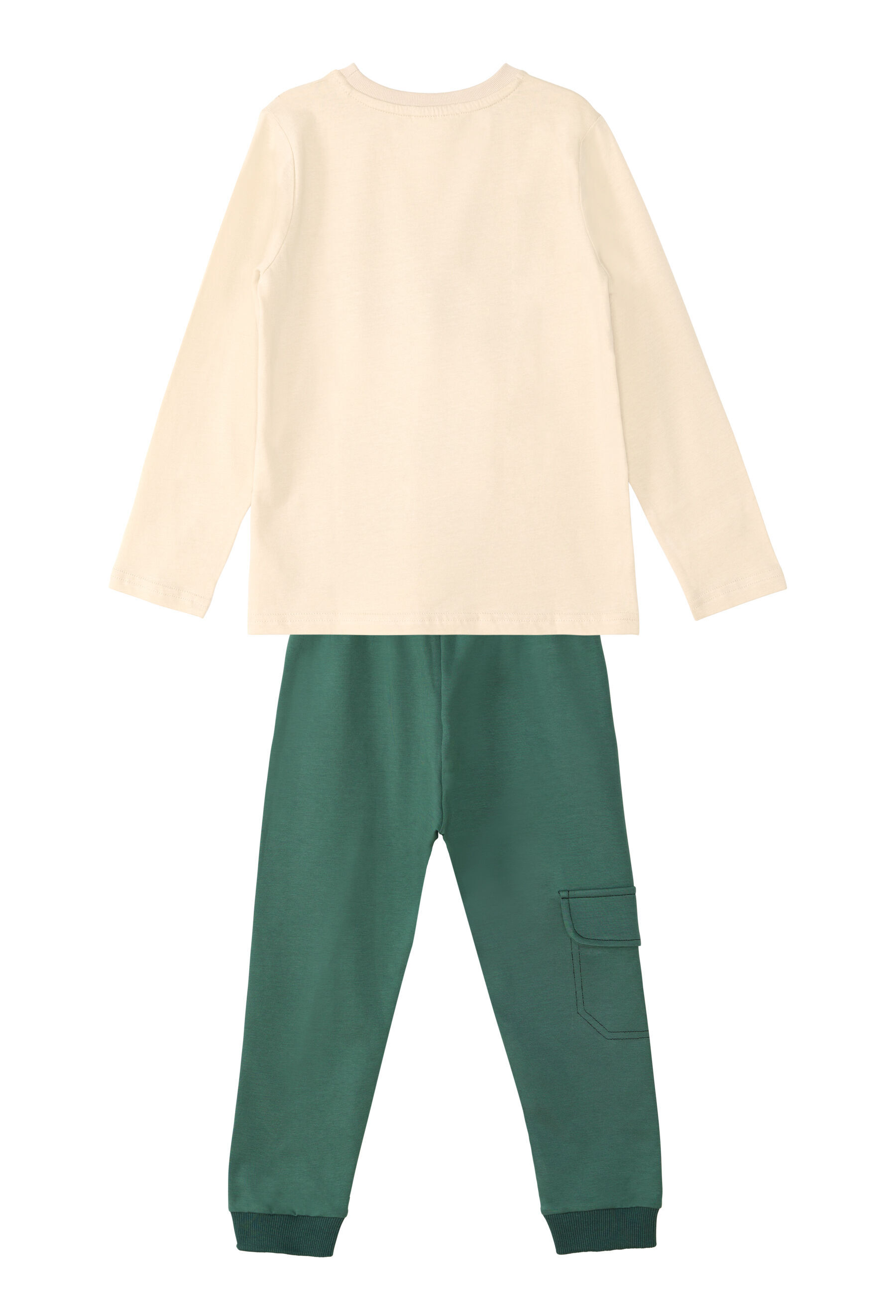 Thumbnail - Denokids Hausanzug "Up Dozer" 2 Stk. tlg., mit elastischem Bund und Seitentaschen