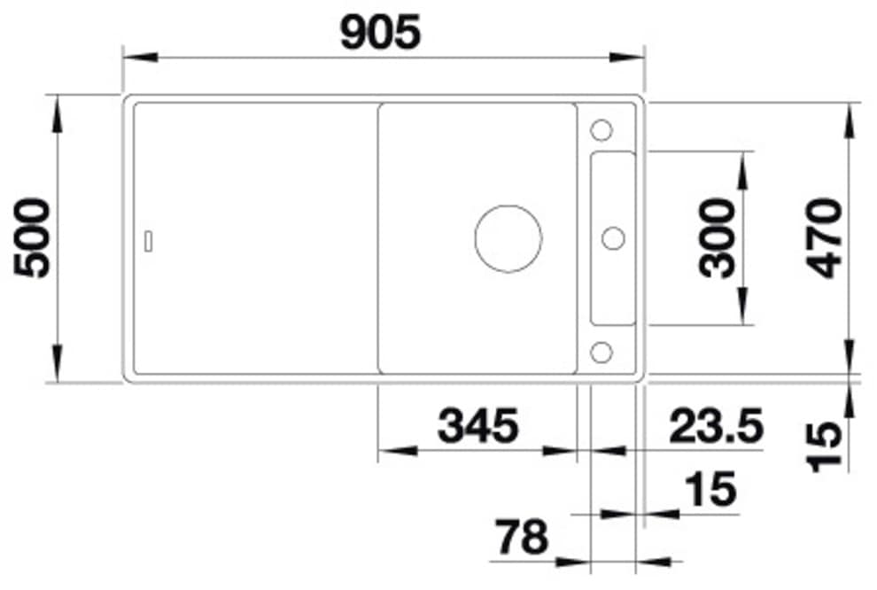 Blanco Granitspüle »AXIA III 5 S-F« 1 Stk. tlg. inklusive gratis Esche-Compound-Brückenschneidebrett