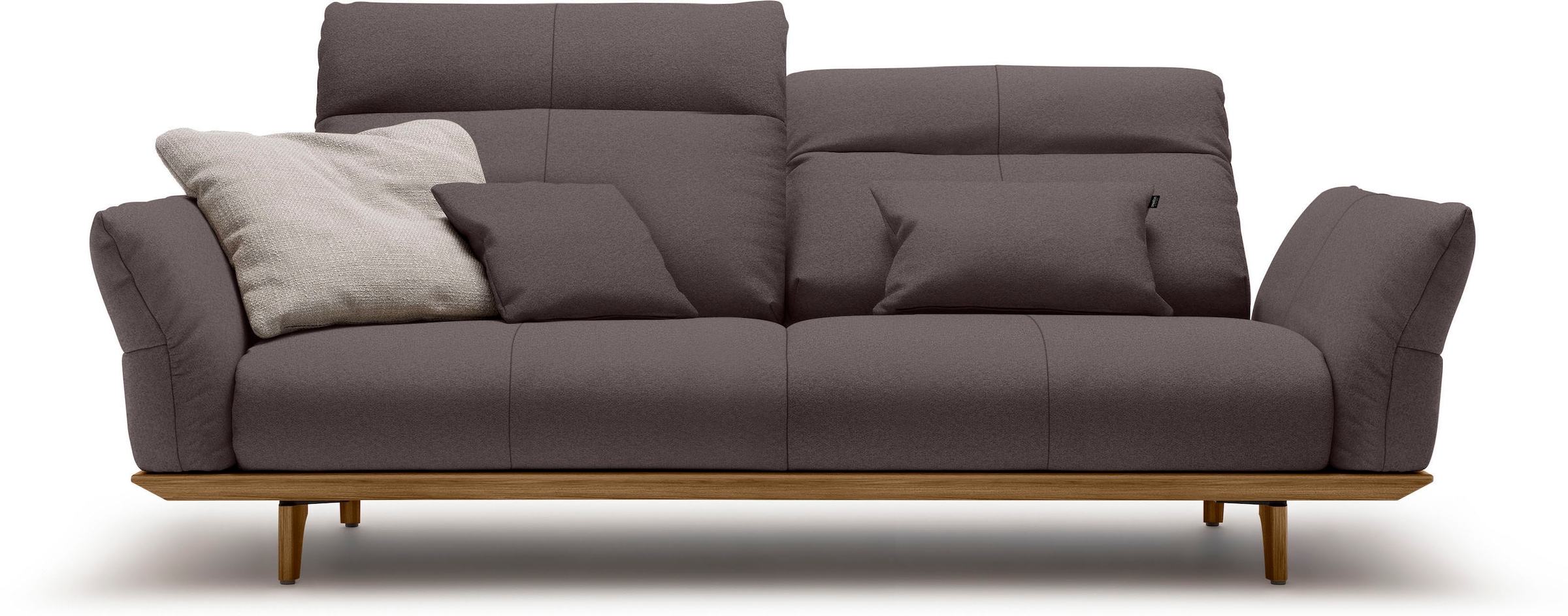 Creation BY ROLF BENZ 3-Sitzer "CR.460 Designsofa mit erstklassigem Sitzkomfort" Sockel in Nussbaum, Füße Nussbaum, Breite 208 cm