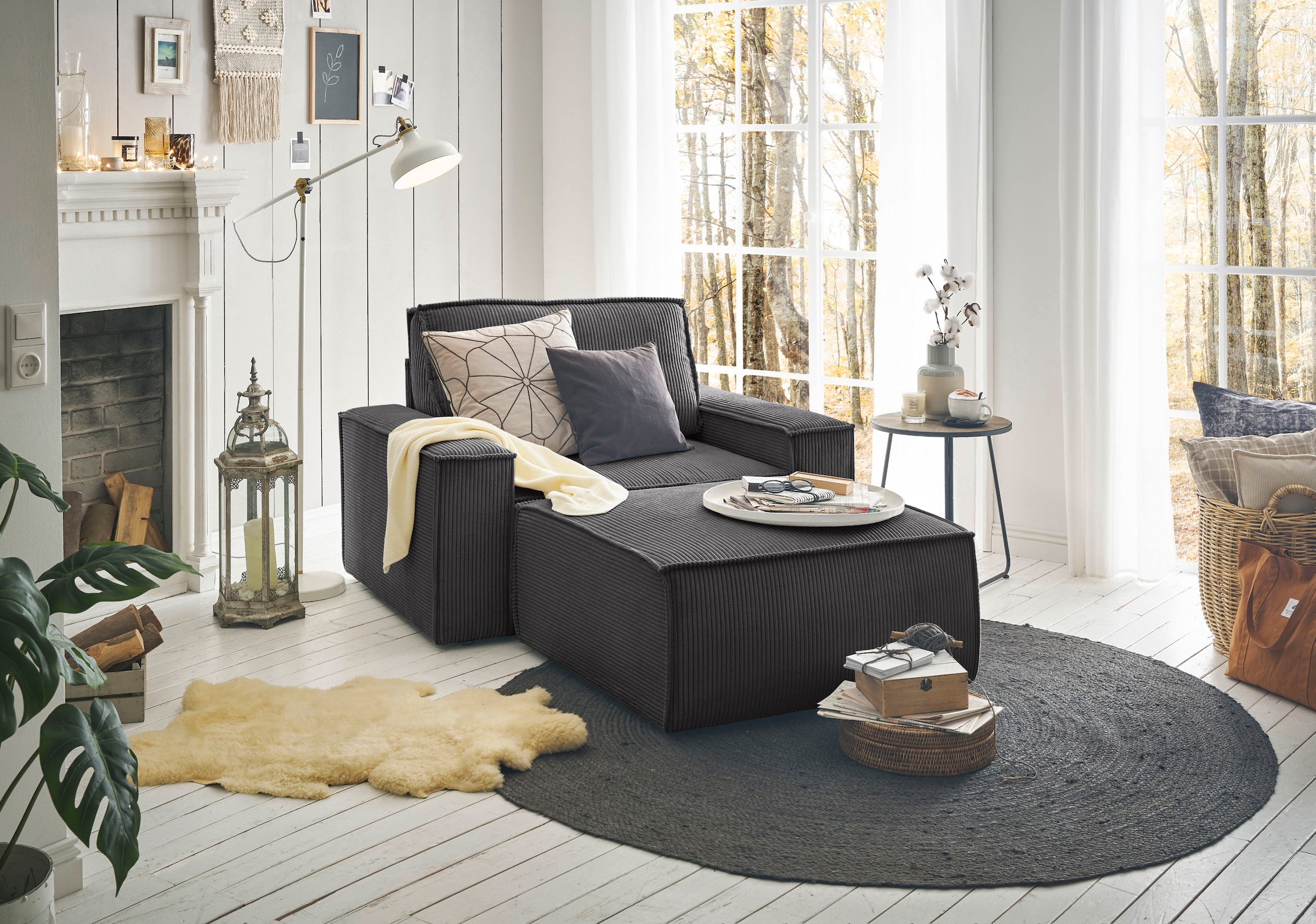 Home affaire Sessel »SHERWOOD« Loveseat und Hocker im Set, passend zur Polster-Serie SHERWOOD
