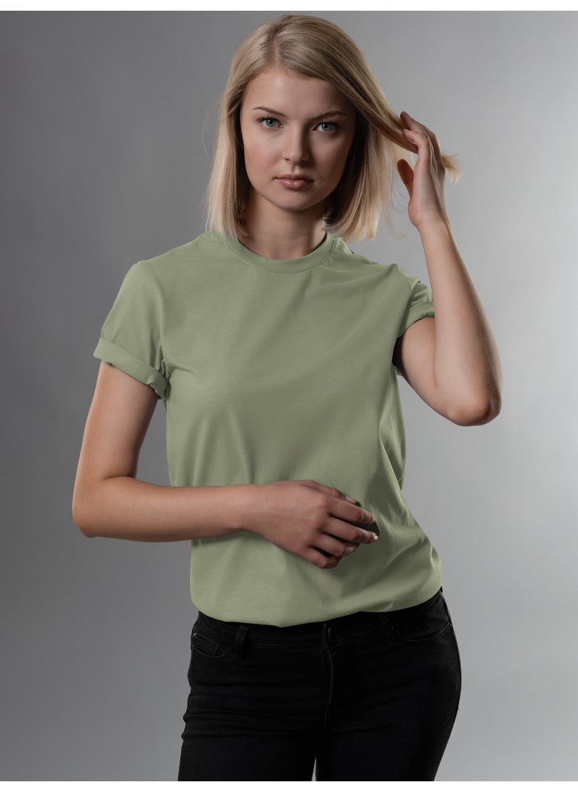 Trigema T-Shirt "TRIGEMA Slim Fit T-Shirt aus DELUXE Baumwolle" 1 günstig online kaufen