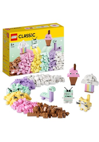 Konstruktionsspielsteine »Pastell Kreativ-Bauset (11028), LEGO® Classic«, (333 St.)