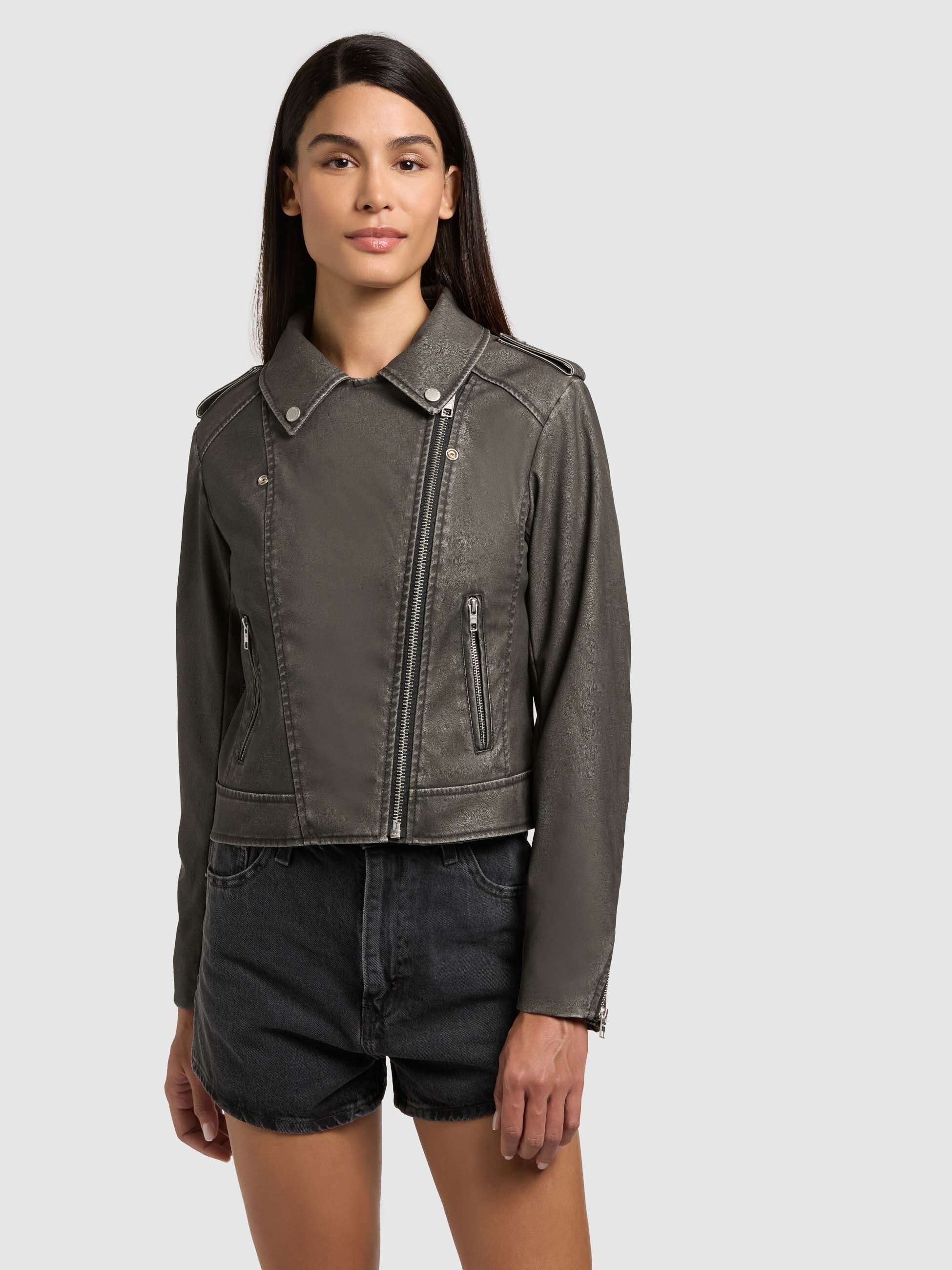 khujo Lederimitatjacke »YAEL 2IN1« mit Kapuze