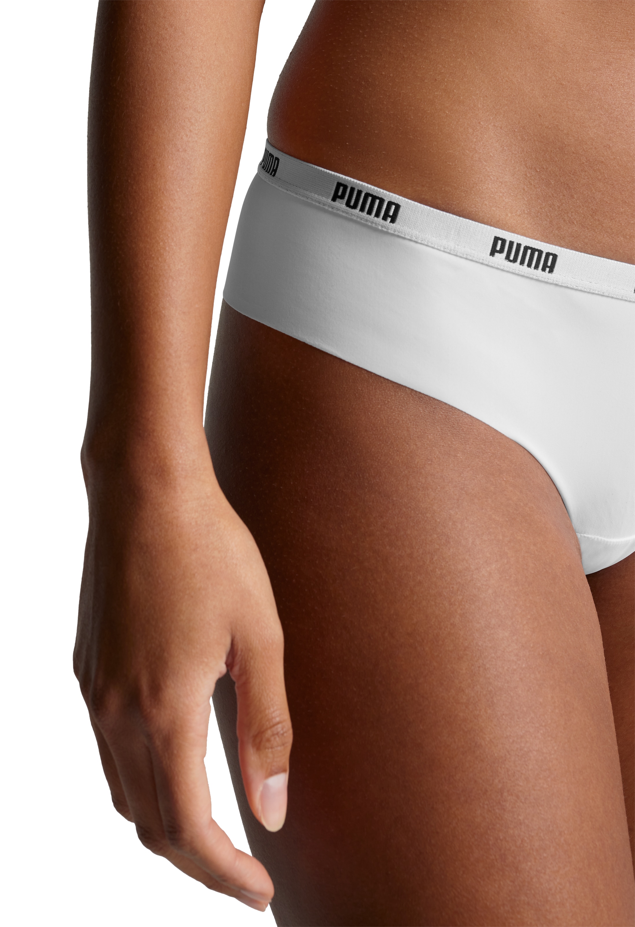 PUMA Brasilslip »PUMA WOMEN MICROFIBER BRAZILIAN 2P HANG«, (2er Pack), Mit Soft-Touch-Bund