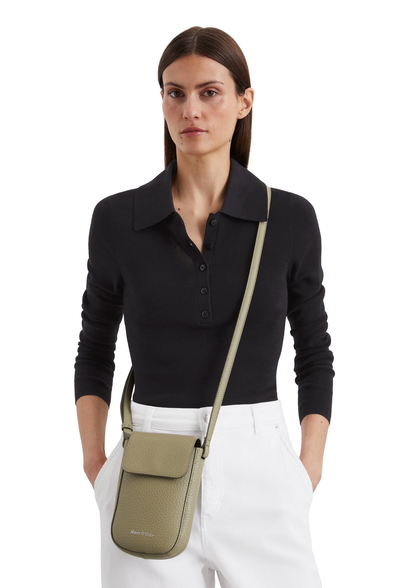 Marc O'Polo Handytasche »aus genarbtem Rindleder«