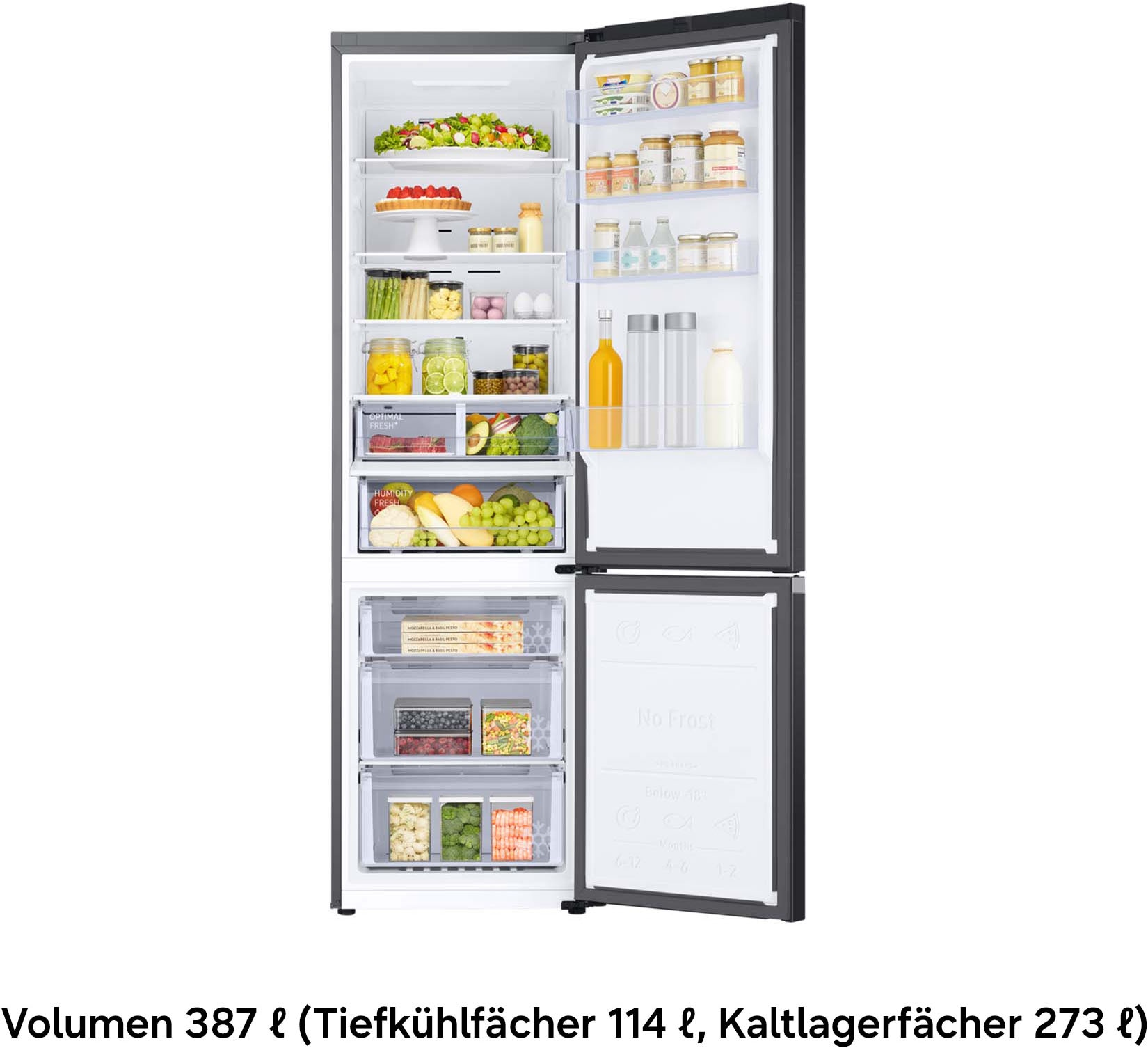 Samsung Kühl-/Gefrierkombination 7300A Serie »RB38C607AB1« 203 cm hoch 59,5 cm breit No Frost+, SpaceMax, Wifi & AI Energy Mode