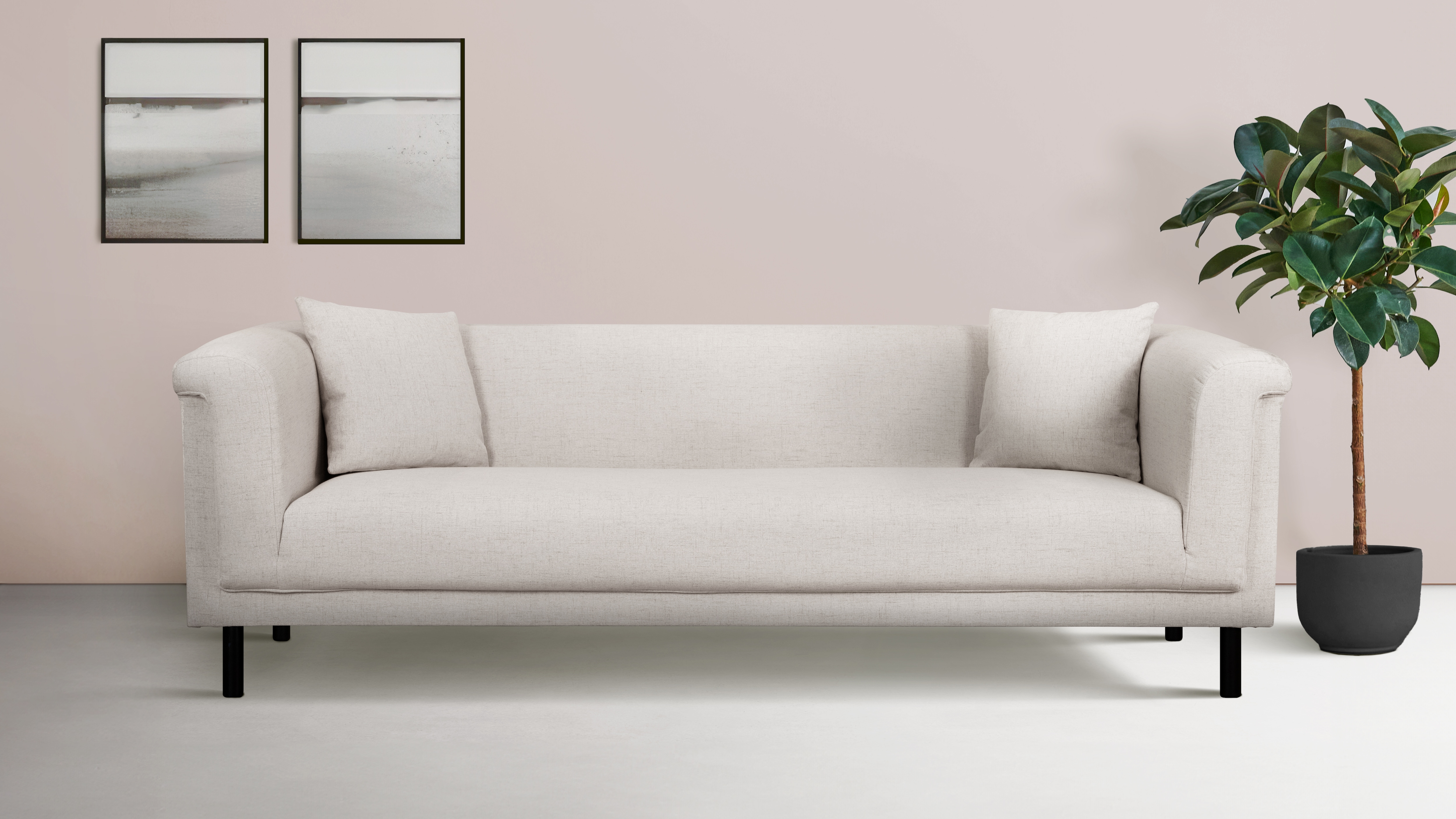 Home affaire 3-Sitzer "AGNIA B/T/H: 210/85/71 cm" incl. Zierkissen, auch in Cord und Bouclé
