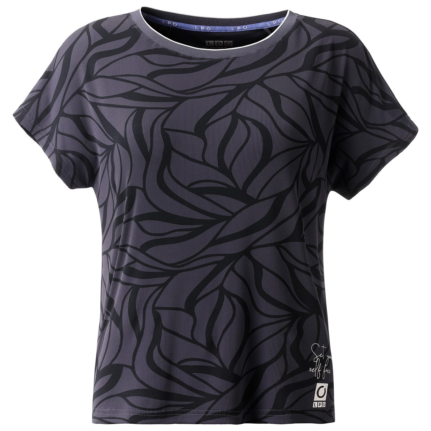 LPO Funktionsshirt »Adelina Funktionsshirt« Allover-Druck, Kontrastdetails