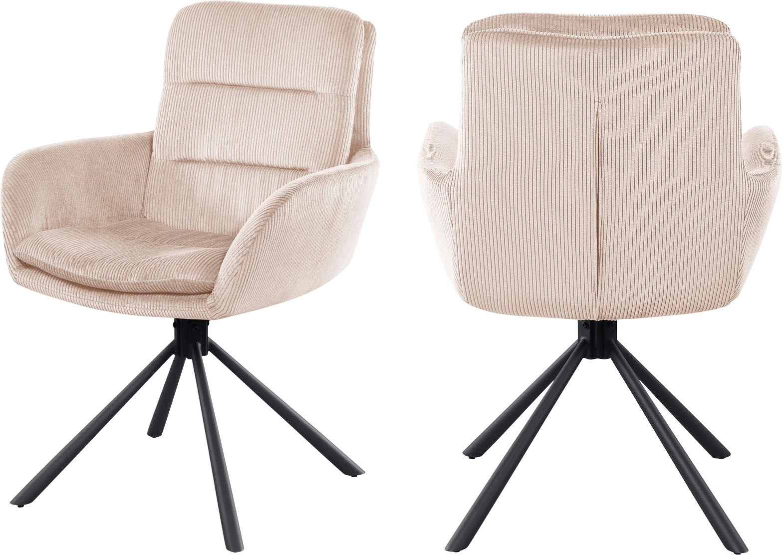 SalesFever Esszimmerstuhl "Pizzo Eleganter Armlehnstuhl" () 1 Stk.Cord-Essz günstig online kaufen