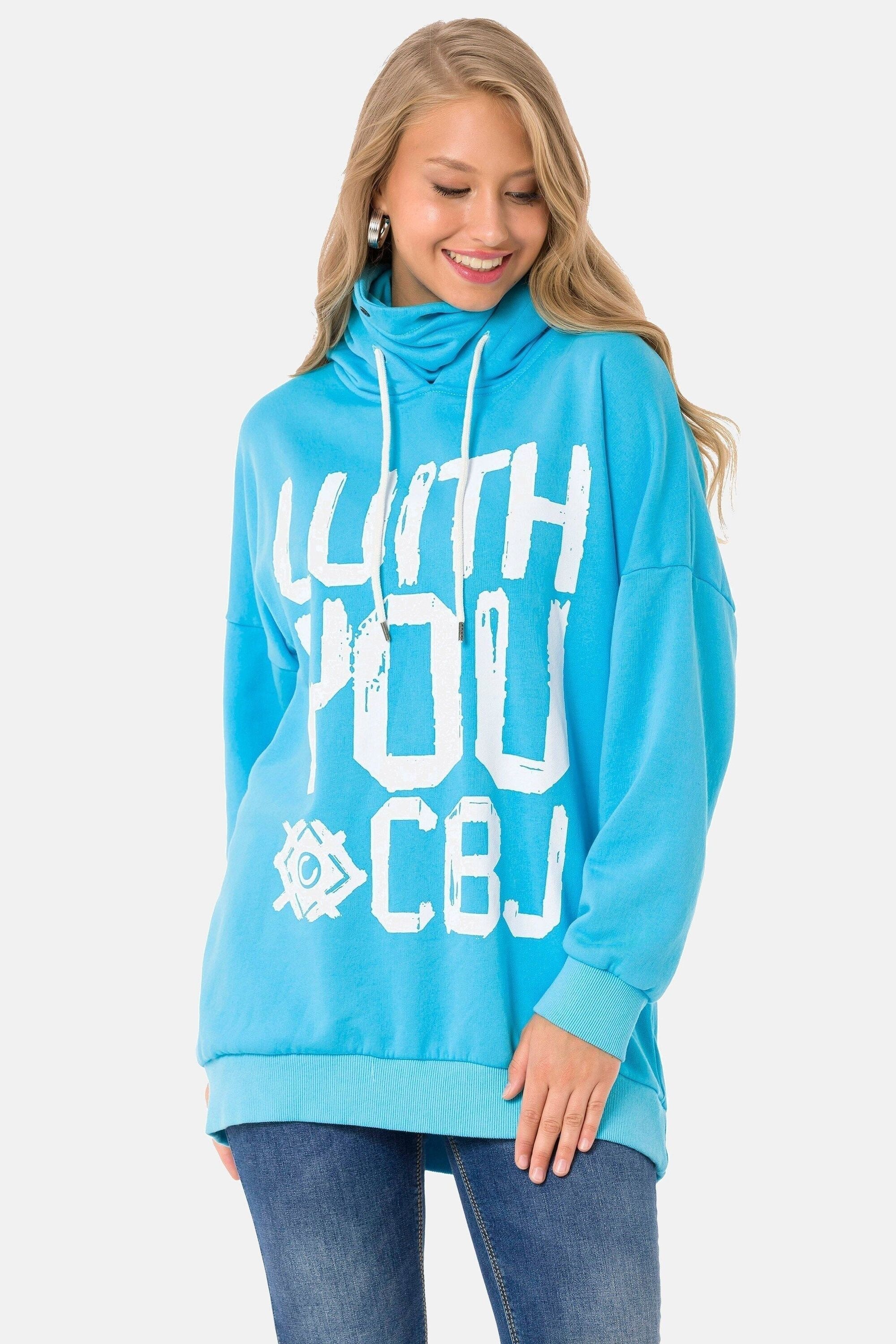 Cipo & Baxx Hoodie "Sweatshirt" 1 Stk. tlg. mit coolem Markenprint und Loop günstig online kaufen