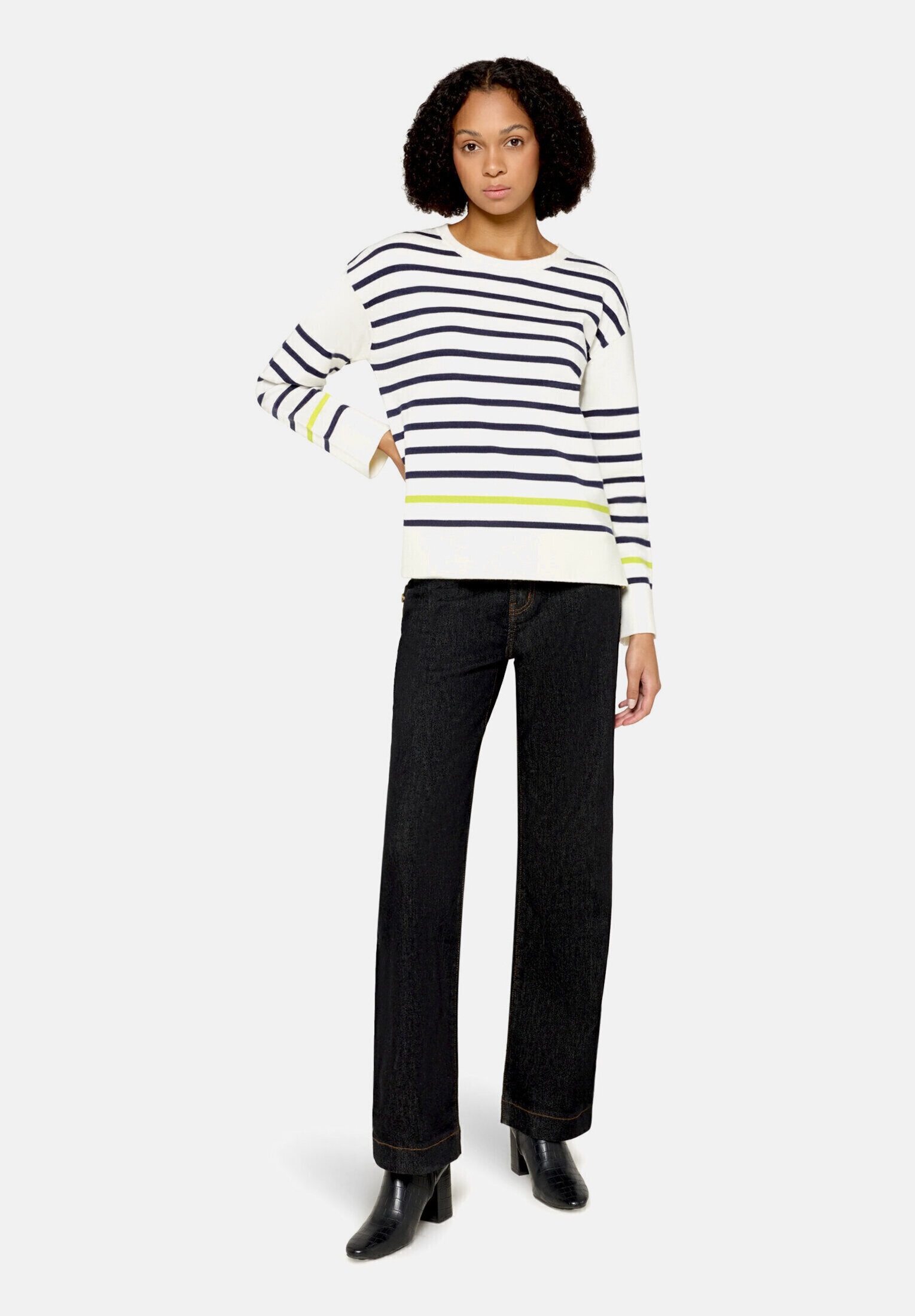 Cartoon Strickpullover "Damen mit Rundhalsausschnitt" 1 tlg.