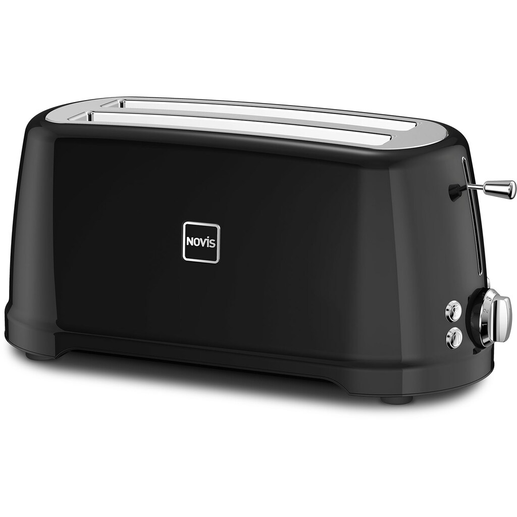 NOVIS Toaster »T4 schwarz«, 2 lange Schlitze, 1600 W