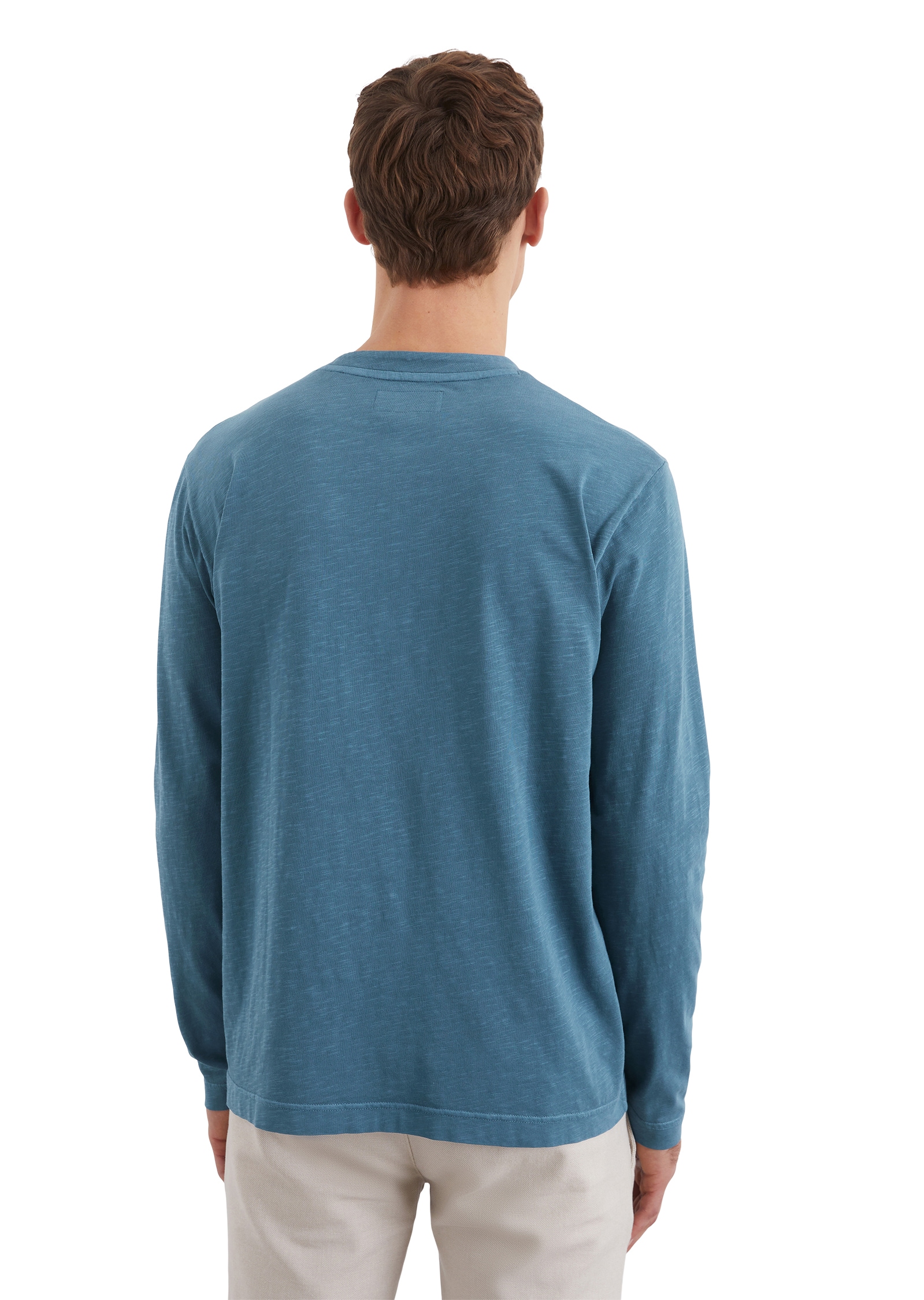 Marc O'Polo Henleyshirt, leichte Struktur für eine dezente, lebendige Optik