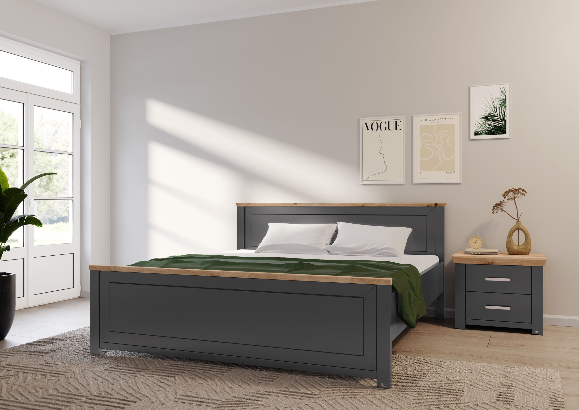 set one by Musterring Bett "York Schlafen", (1 tlg.), Doppelbett 180 x 200 günstig online kaufen