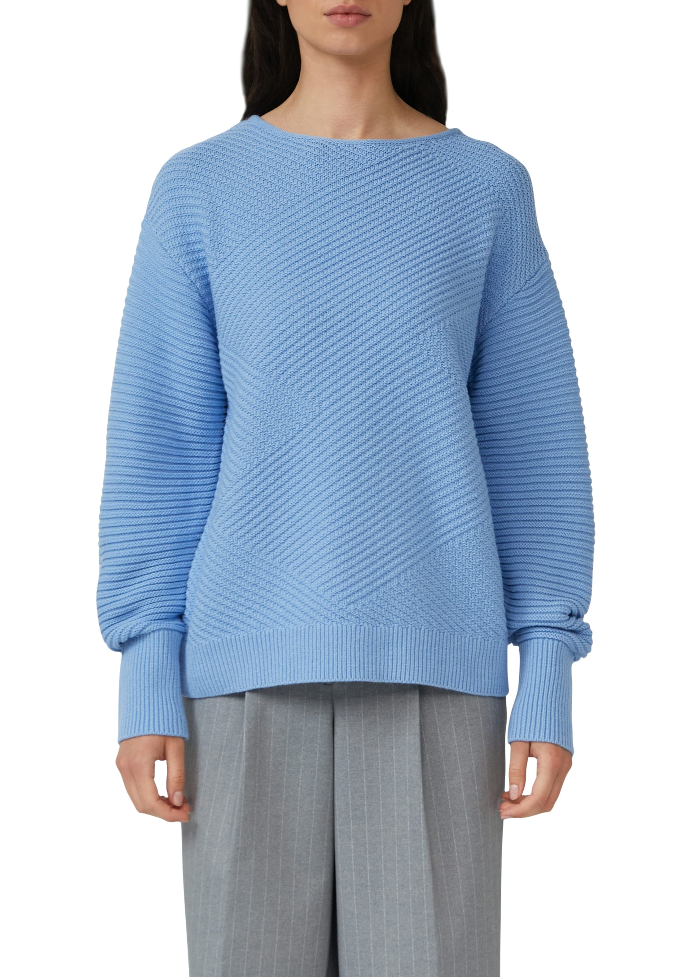 s.Oliver Strickpullover, mit Strick-Muster und Rundhals günstig online kaufen