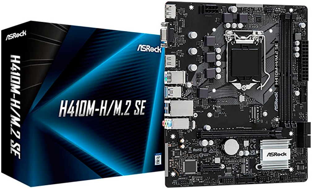 ASROCK Mainboard "H410M-H/M.2 SE", B:21,2cm H:5,8cm T:27,5cm, schwarz, Mainboards