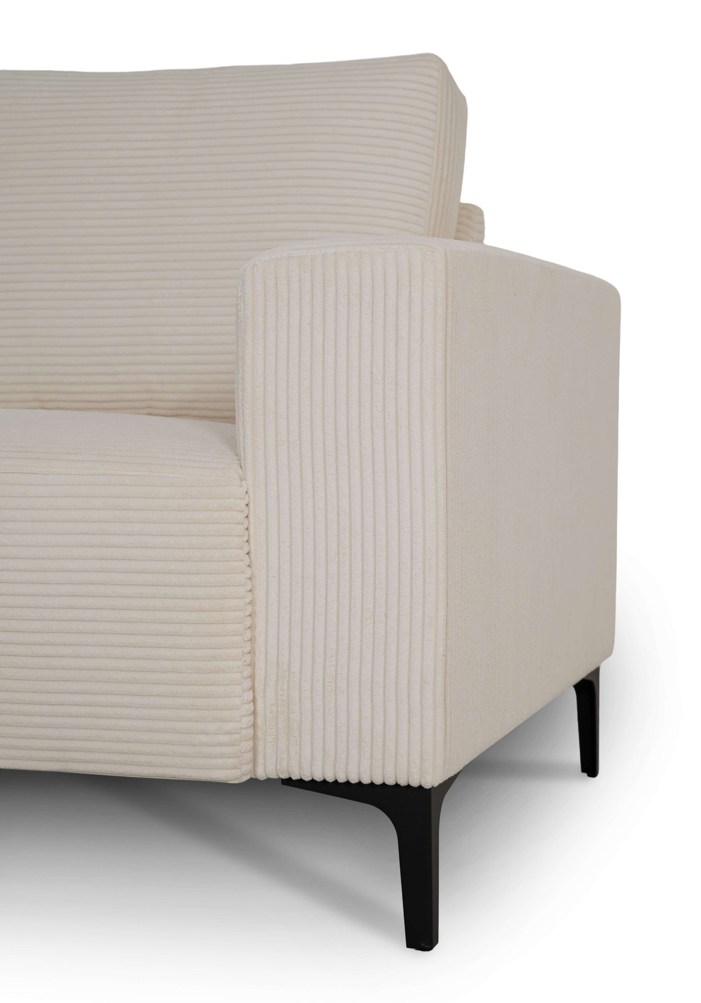 Home affaire Ecksofa »Tournon L-Form, Breite 232 cm, Breitcord« Designsofa im nordischen Stil, Wellenunterfederung, Metallfüße