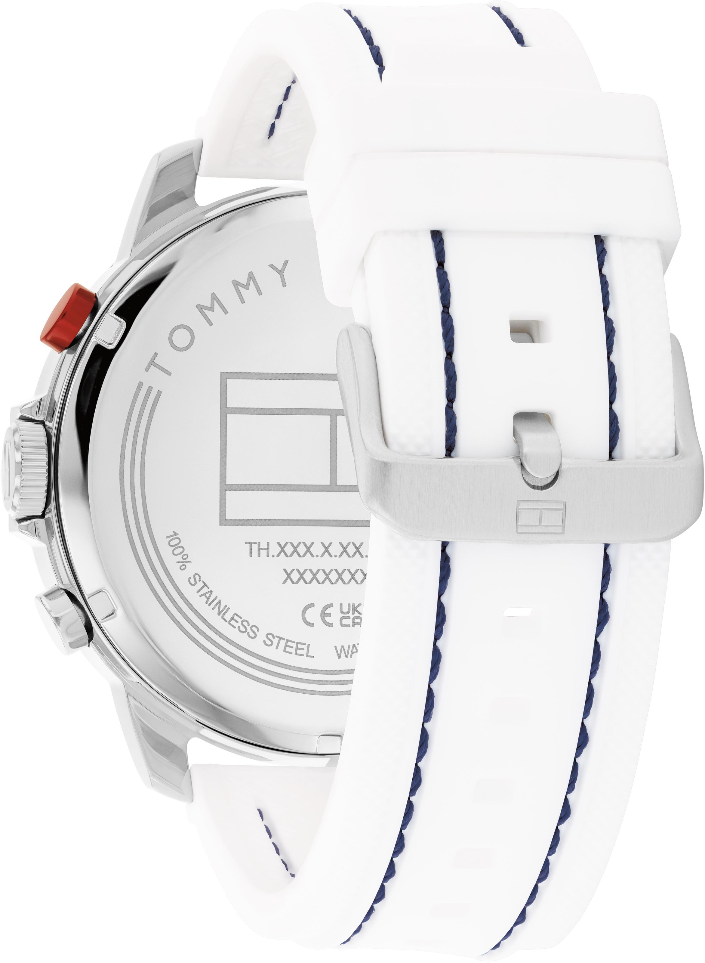 Tommy Hilfiger Multifunktionsuhr »LUCA«, Quarzuhr, Armbanduhr, Herrenuhr, Datum, Silikonarmband