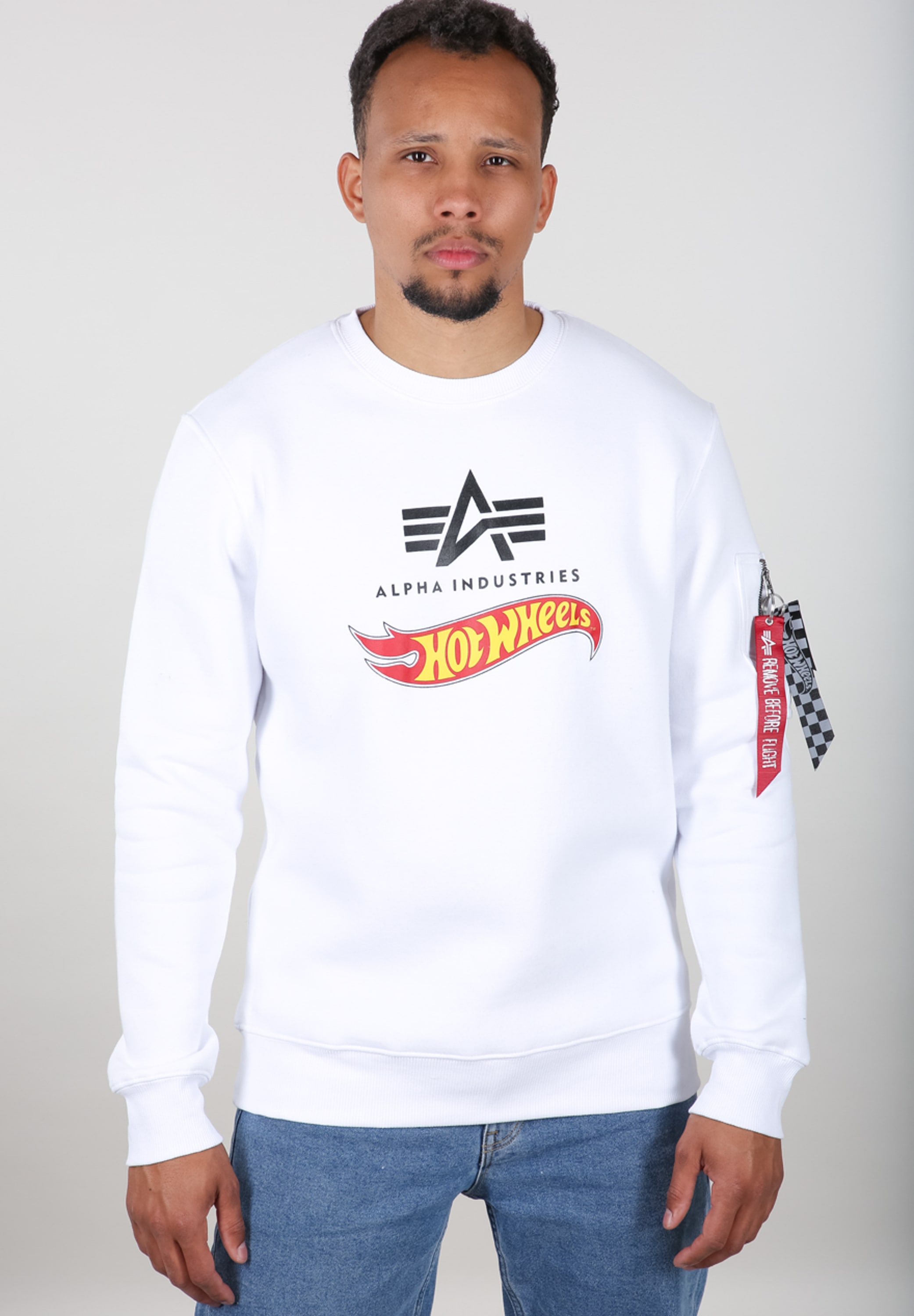 Alpha Industries Sweater "Alpha Industries Men - Sweatshirts Hot Wheels Flag Sweater"