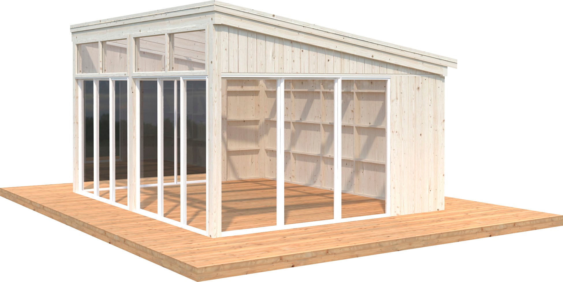 Palmako Holzpavillon »Nova«, Doppelstegplatten, BxT: 517x397 cm transparent