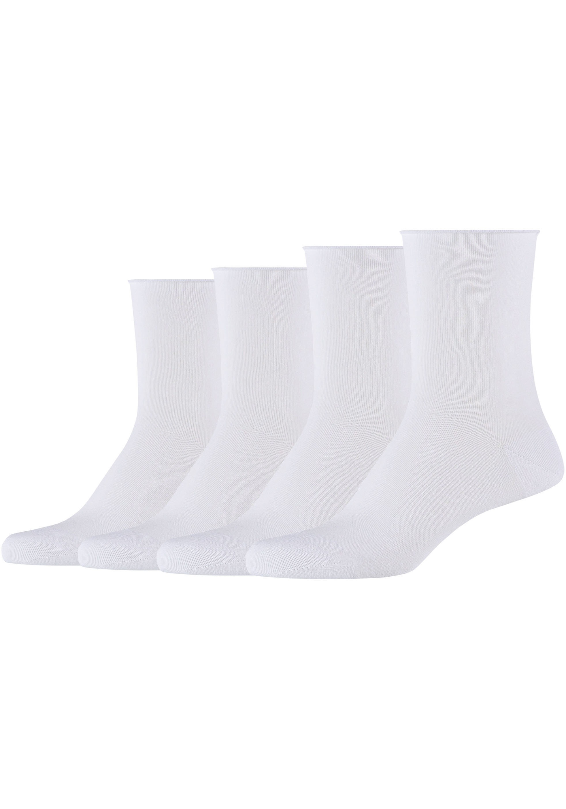 Thumbnail - Camano Socken "cotton fine", (4 Paar), Mit Rollrand