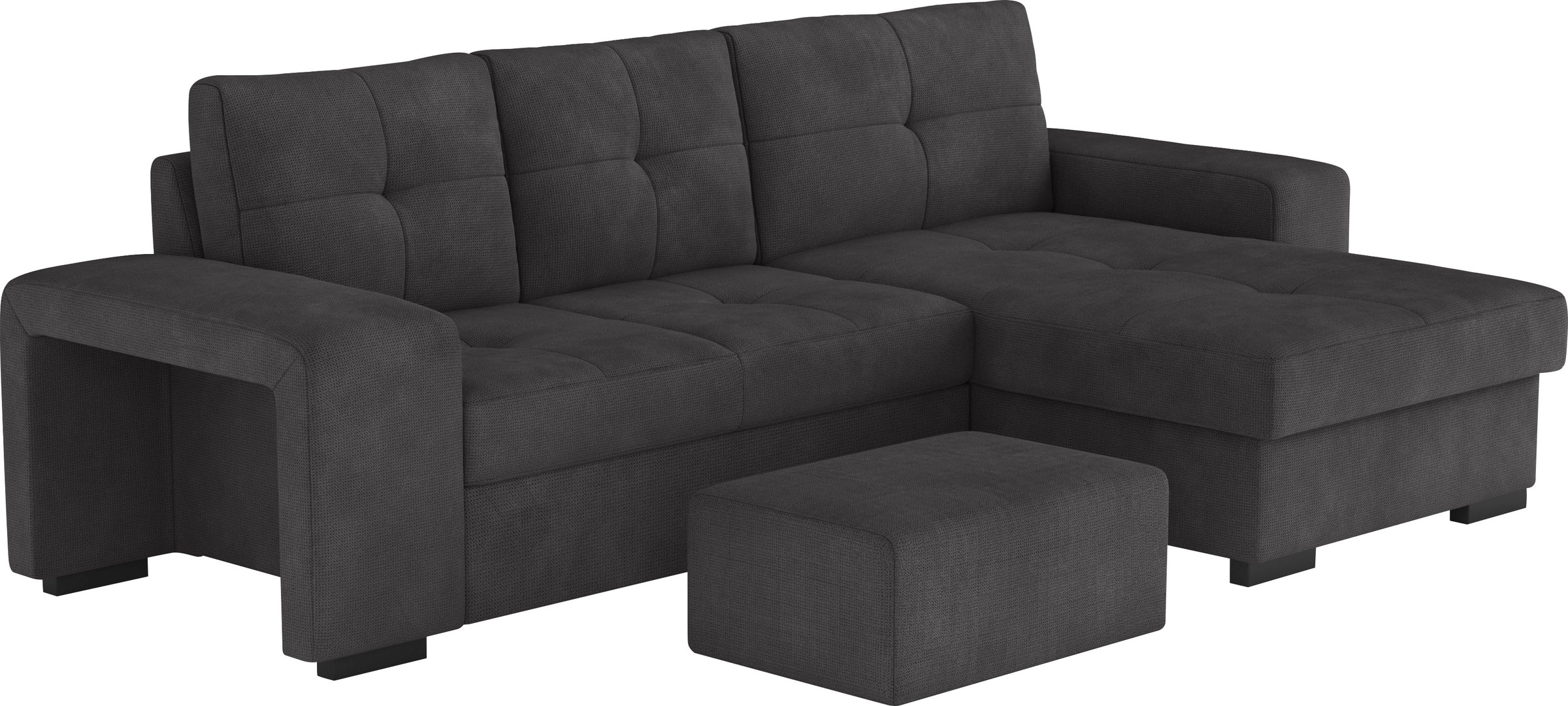 COTTA Ecksofa »Mattina L-Form«, mit Hocker, wahlweise mit Bettfunktion & Bettkasten