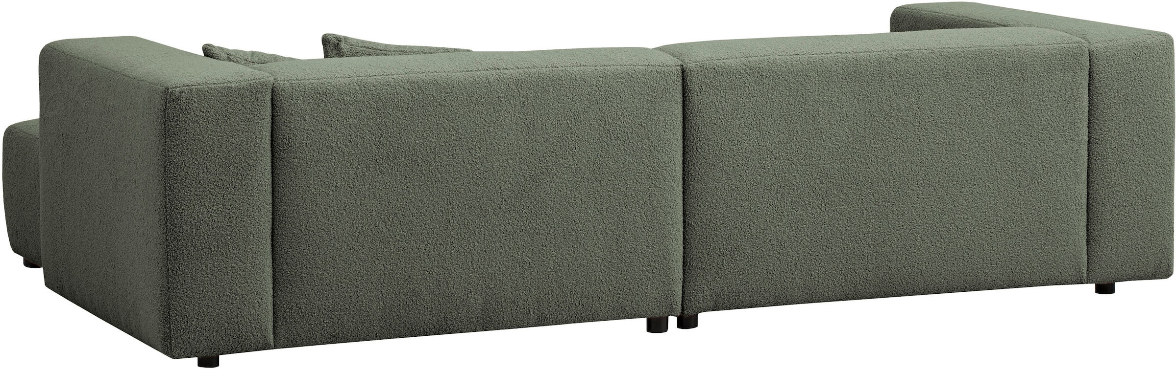 andas Ecksofa »BAKELS, L-Form in Cord oder Boucle-Stoff, moderne Couch«, wahlweise Recamiere rechts/links, bequemer Sitzkomfort