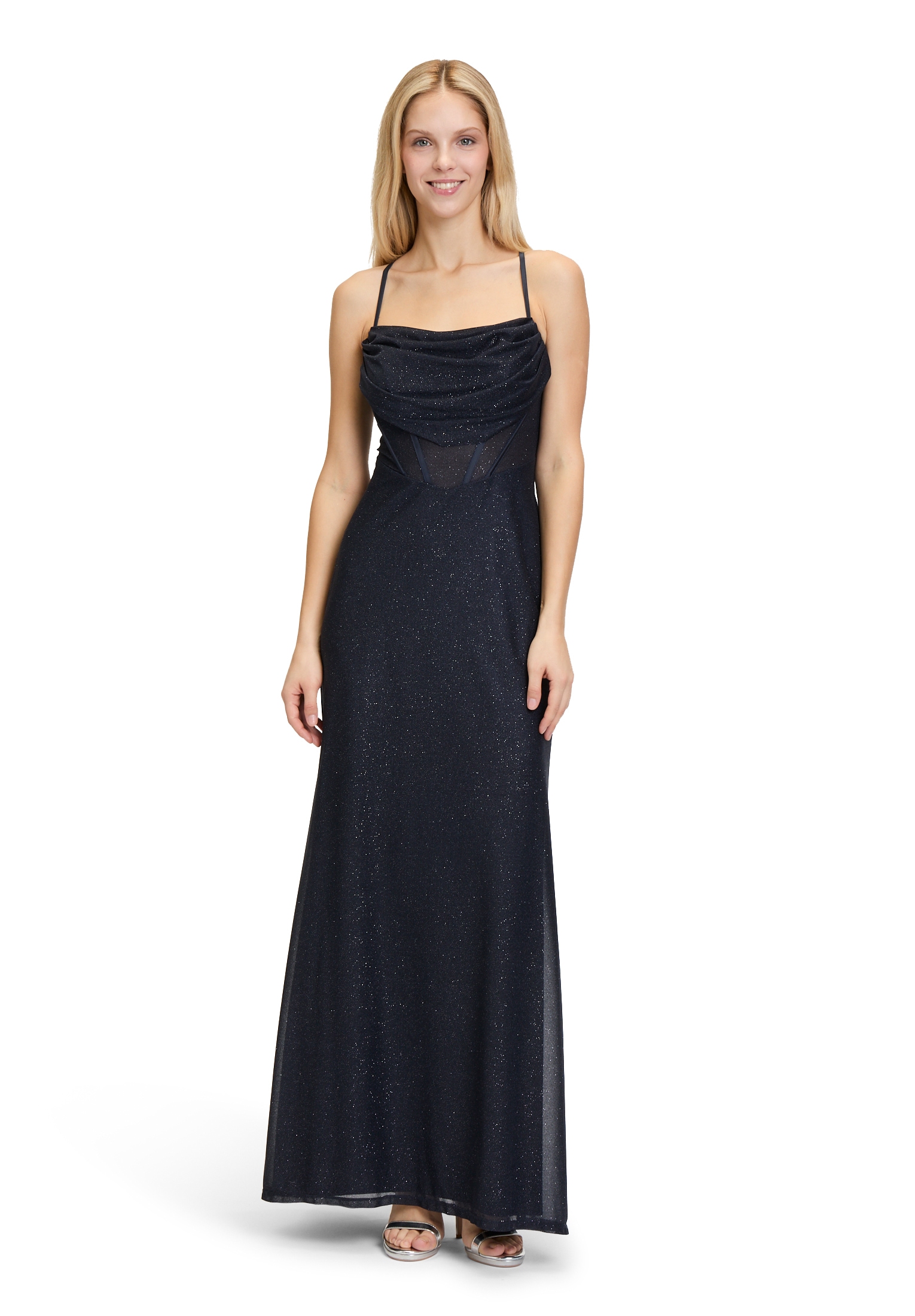 Vera Mont Abendkleid "Vera Mont Damen Abendkleid im Glitzer-Look", Transpar günstig online kaufen