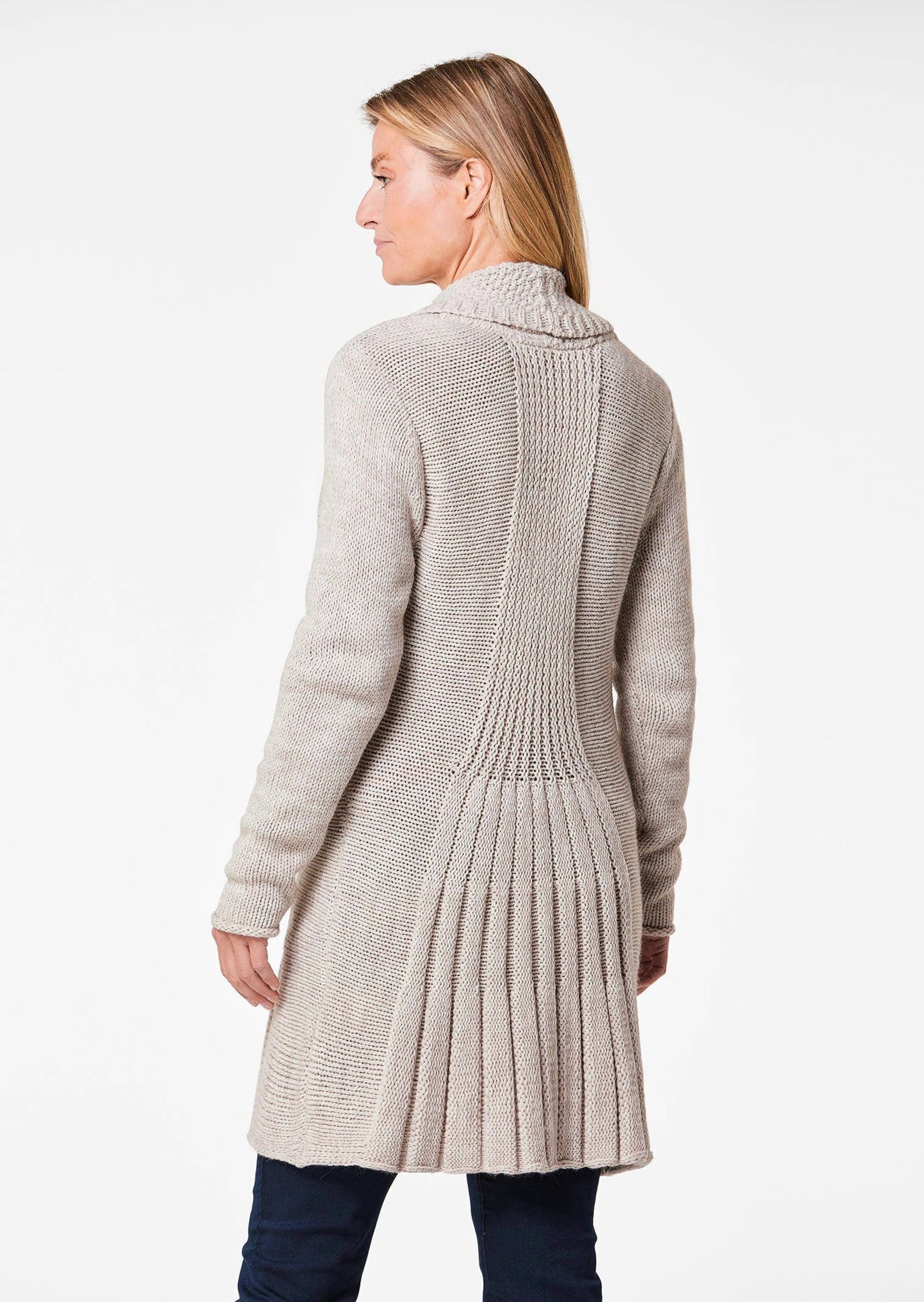 GOLDNER Strickjacke »Longstrickjacke Supersofte ausgestellte Strickjacke«