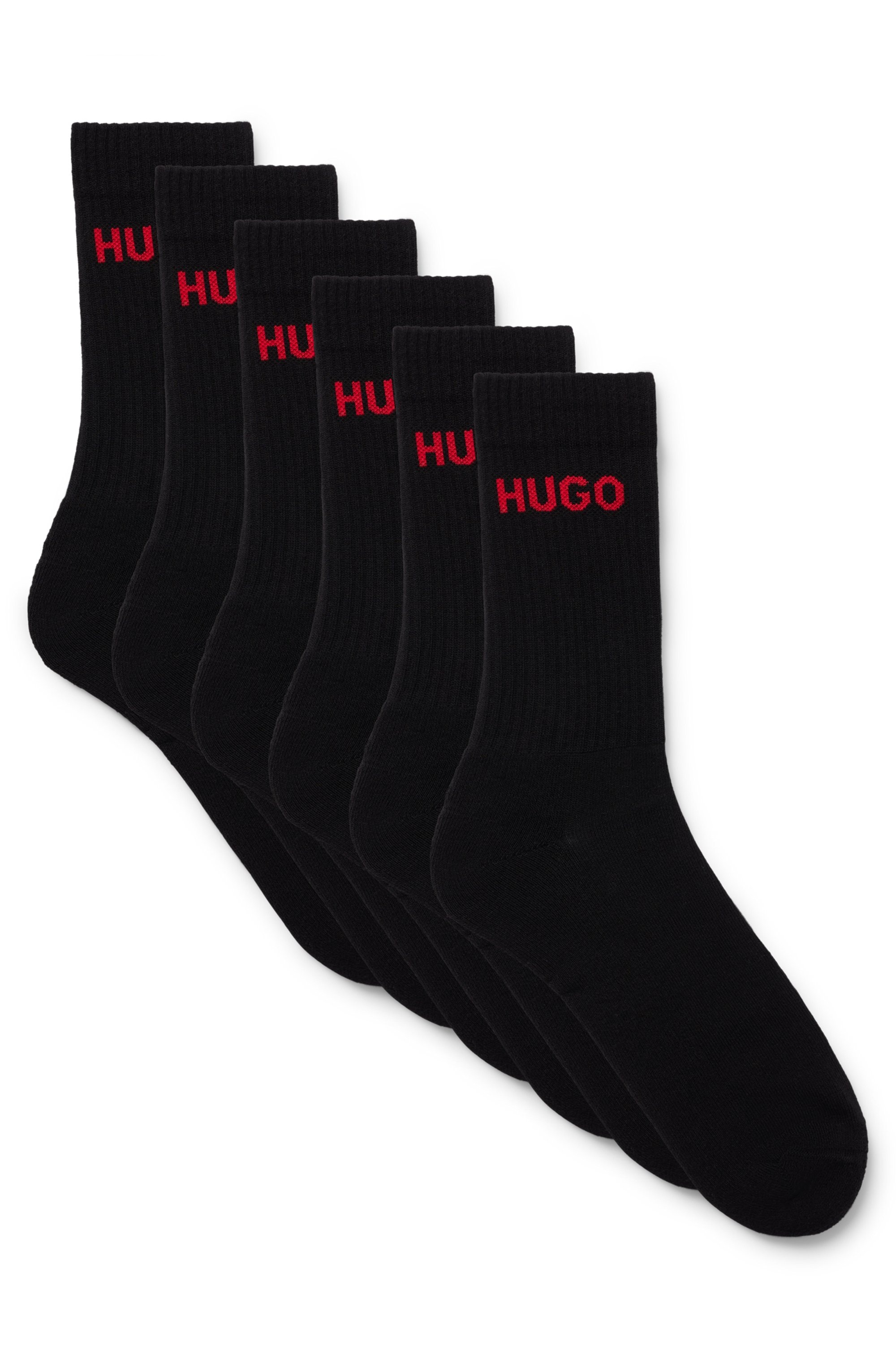 HUGO Underwear Socken "6P QS RIB LOGO CC" Packung, 6er Pack, 6 Stk. tlg. mi günstig online kaufen