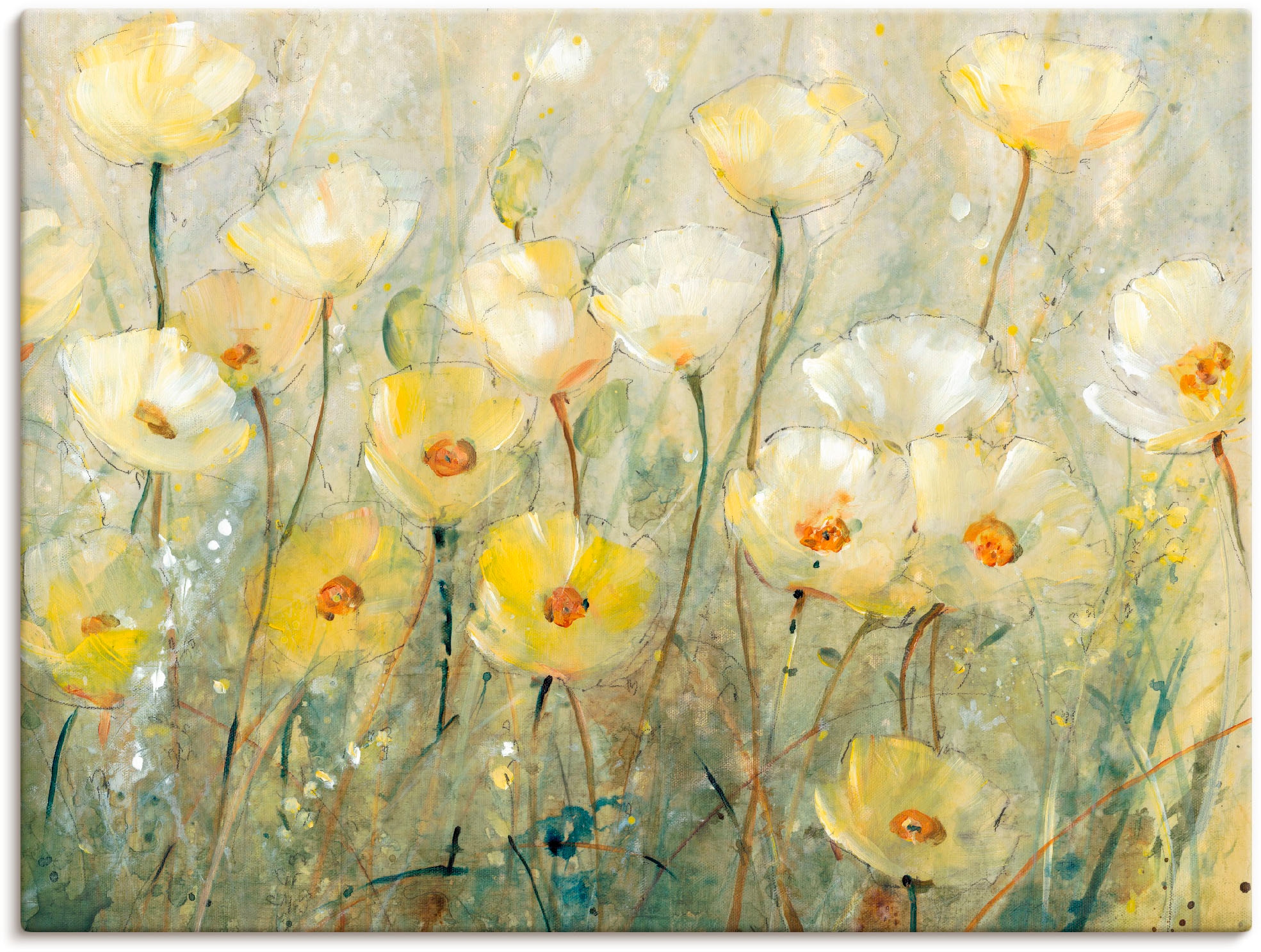Artland Wandbild "Sommer in voller Blüte II", Blumenwiese, (1 St.), als Alubild, Outdoorbild, Leinwandbild, Poster in verschied. Größen