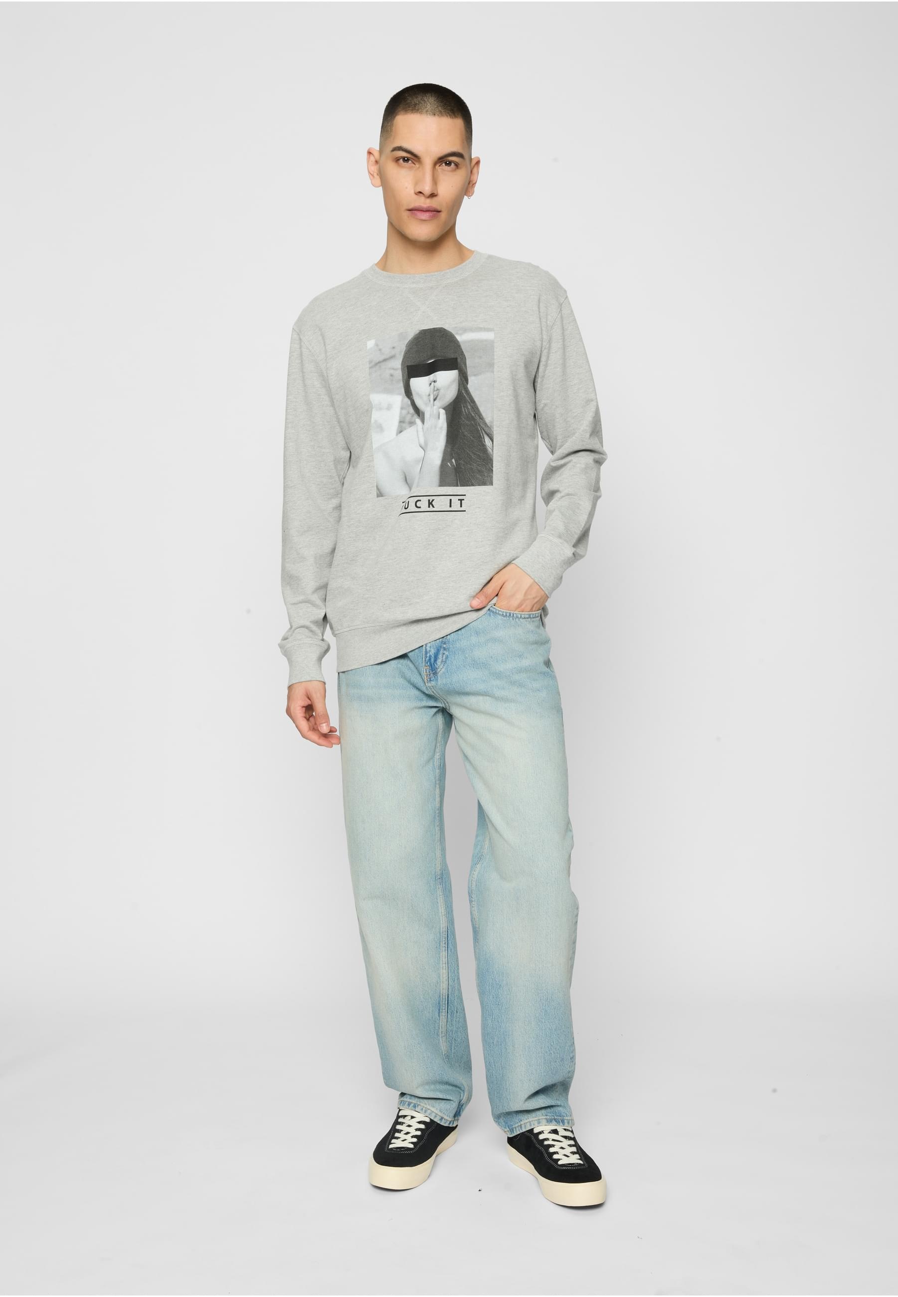 MisterTee Rundhalspullover »MisterTee Herren Fuck It 2.0 Crewneck«, (1 tlg.)