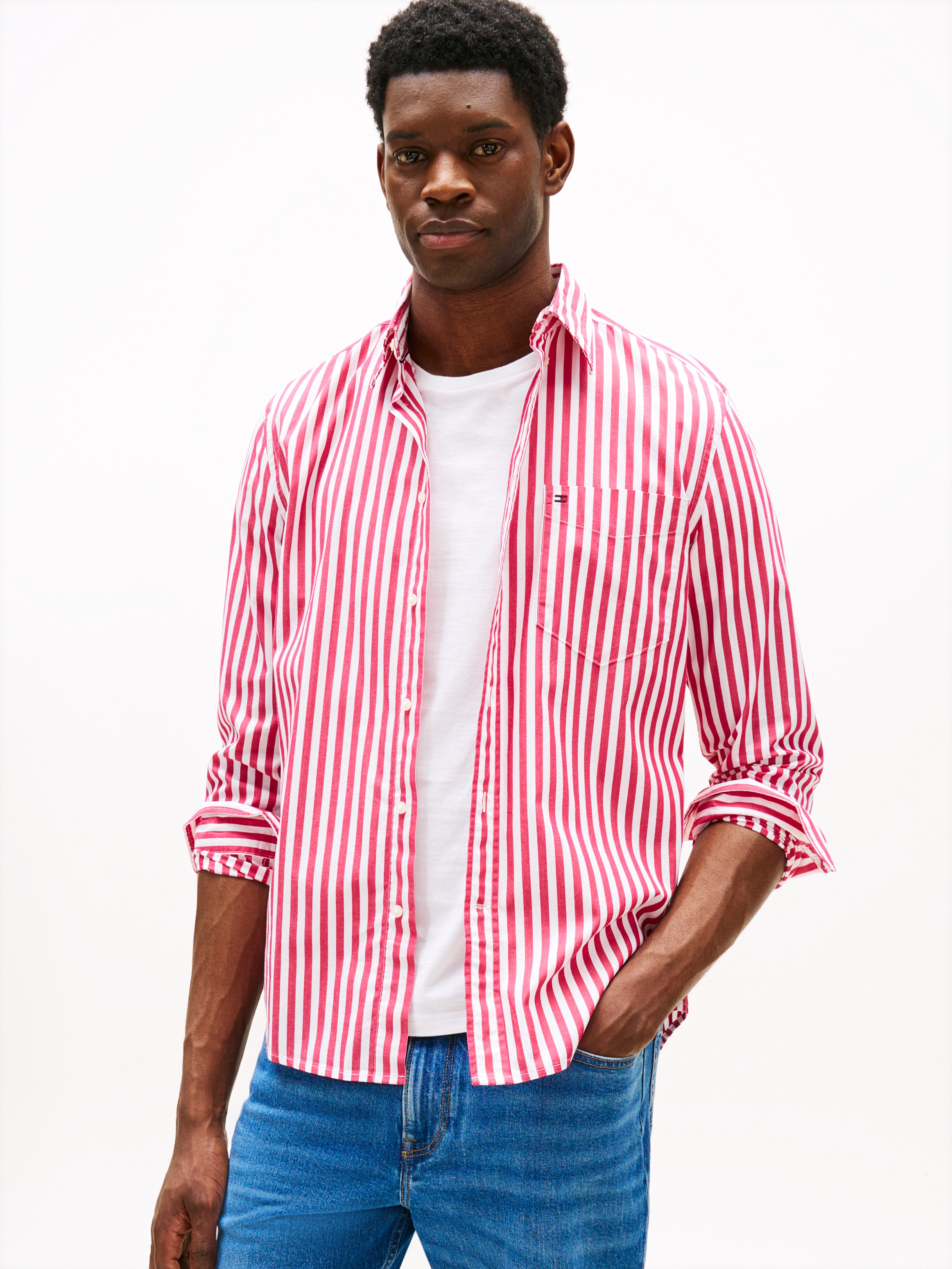 Tommy Hilfiger Langarmhemd "FLEX POPLIN BOLD STRIPE SHIRT" günstig online kaufen