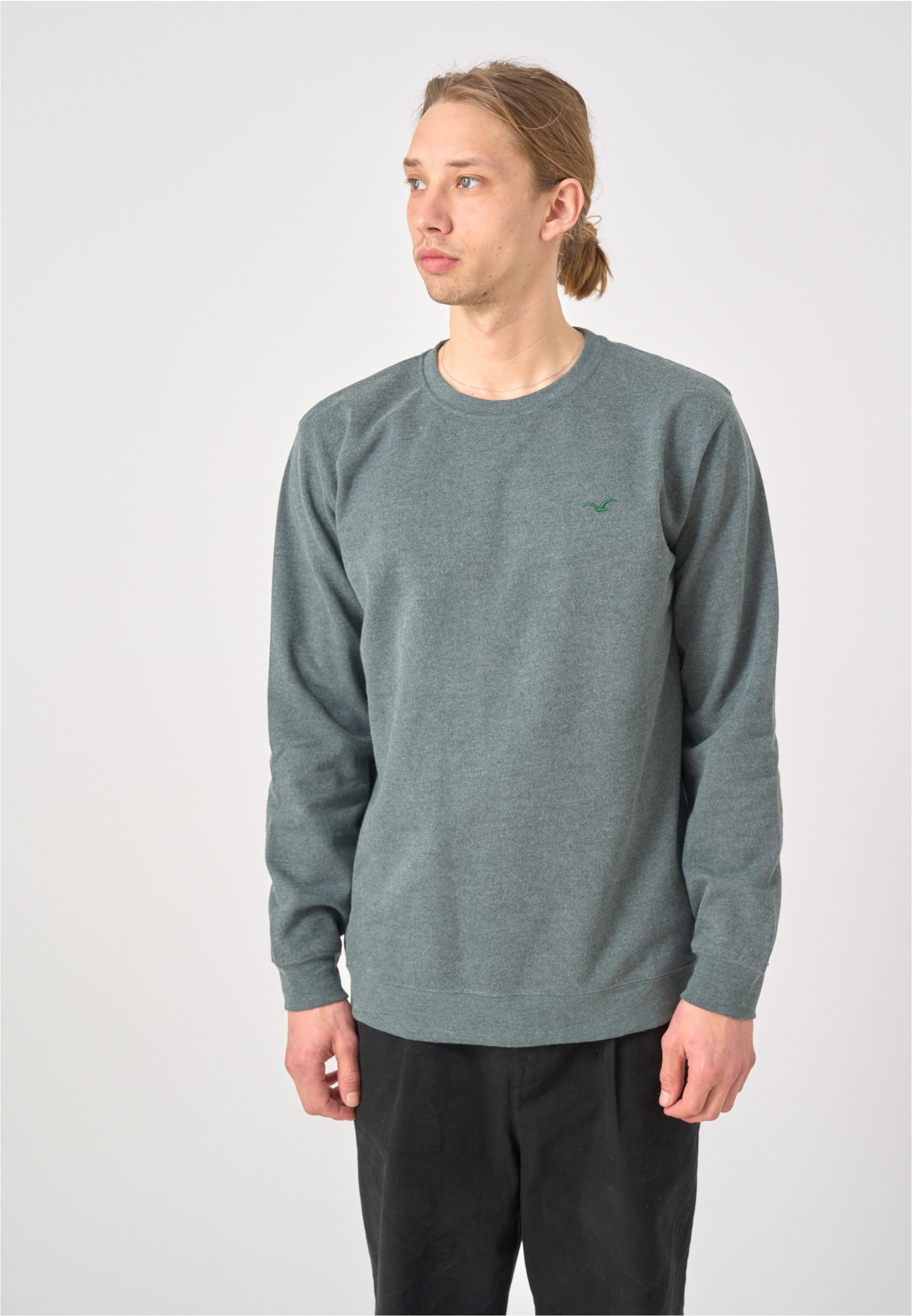 Cleptomanicx Sweatshirt "Ligull", mit kleiner Möwen-Stickerei