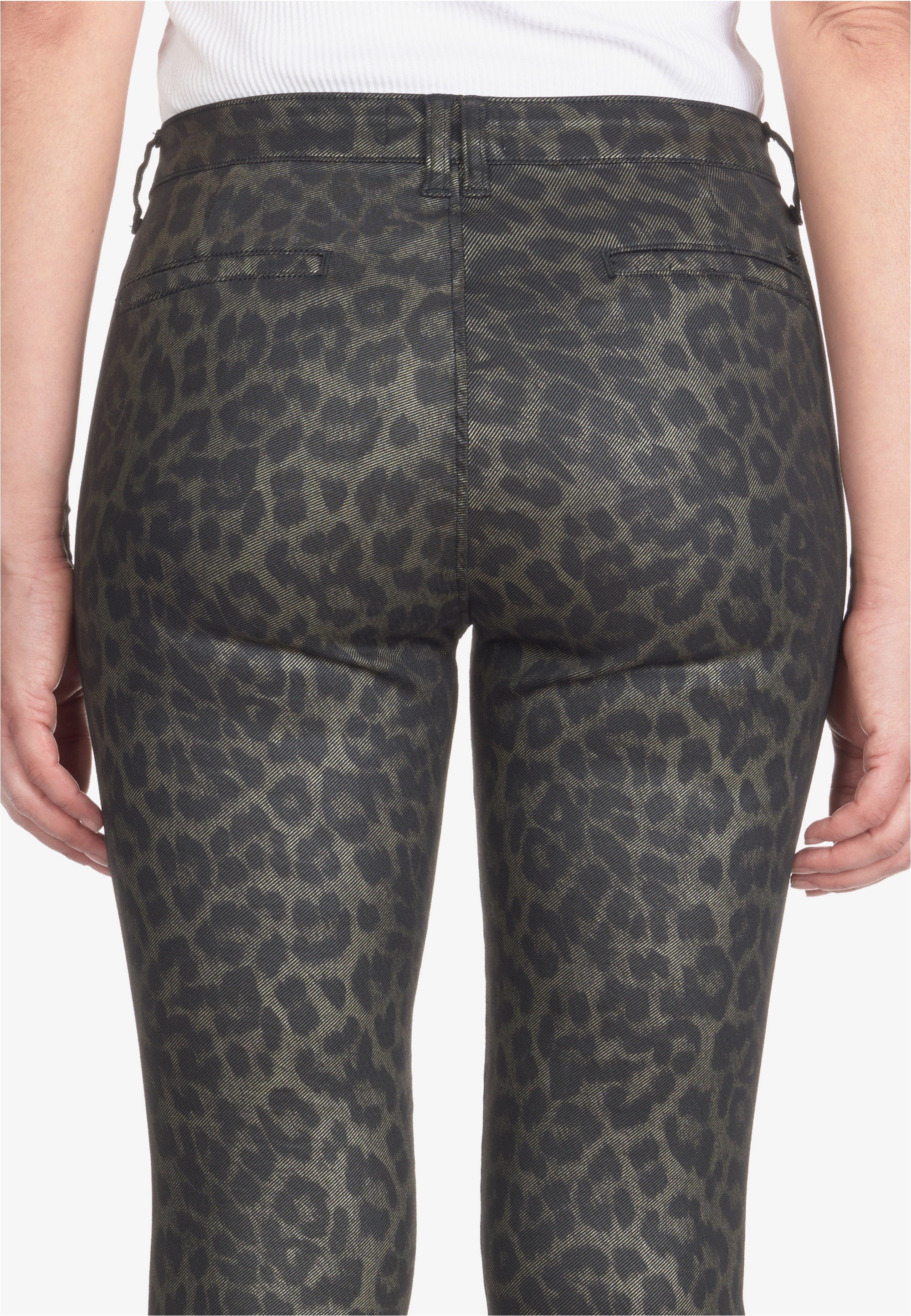 Le Temps Des Cerises Slim-fit-Jeans »FLEXY«, im stylischen Animal-Design