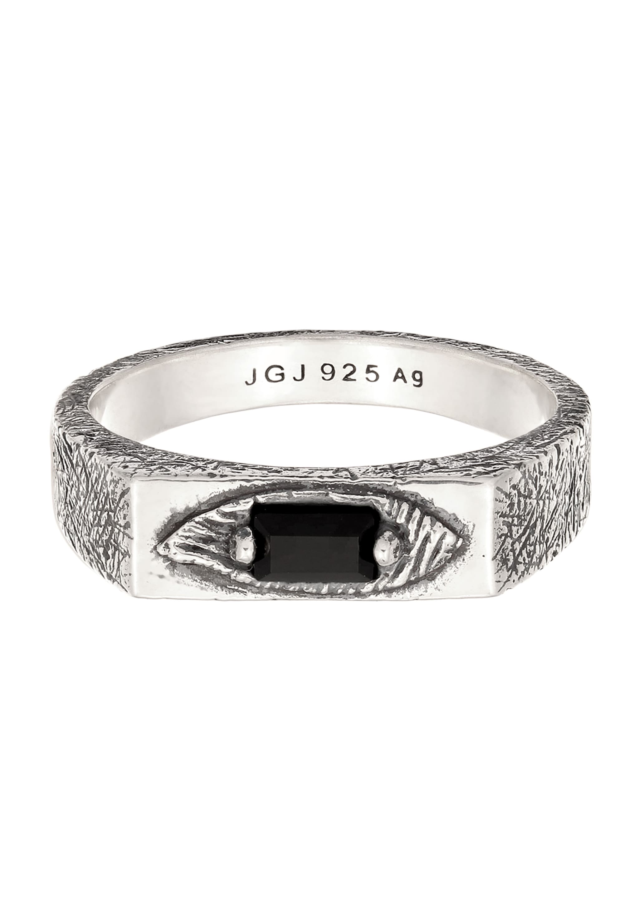 HAZE & GLORY Siegelring »Ring Siegelring Onyx Schwarz 925 Sterling Silber«